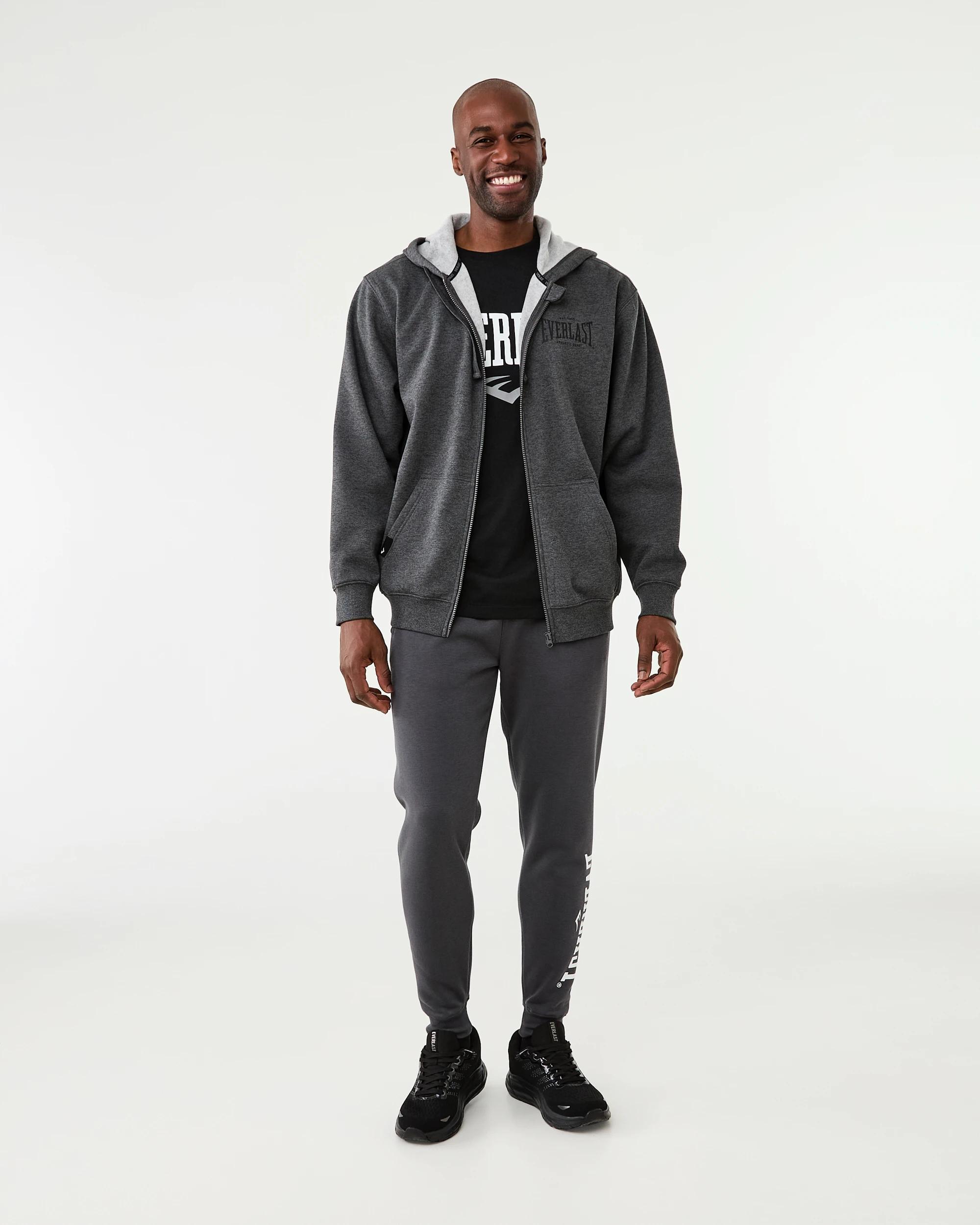 8 Everlast Mens Zip Through Hoodie Char Marle, 8 of 9