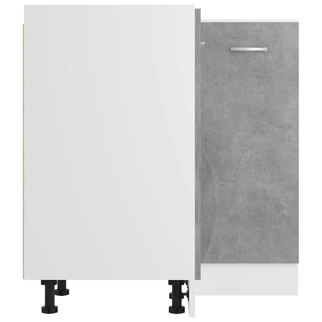 4 Vidaxl Kitchen Cabinet Corner Bottom Cabinet, Corner Bottom Cabinets - Grey, 4 of 8