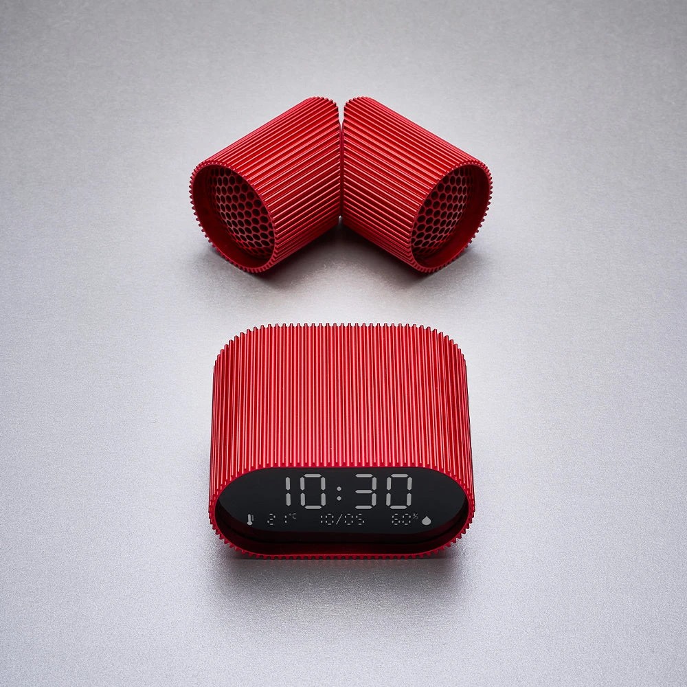 6 Lexon Ray Set Of Magnetic Bluetooth Speakers - Red, 6 of 6