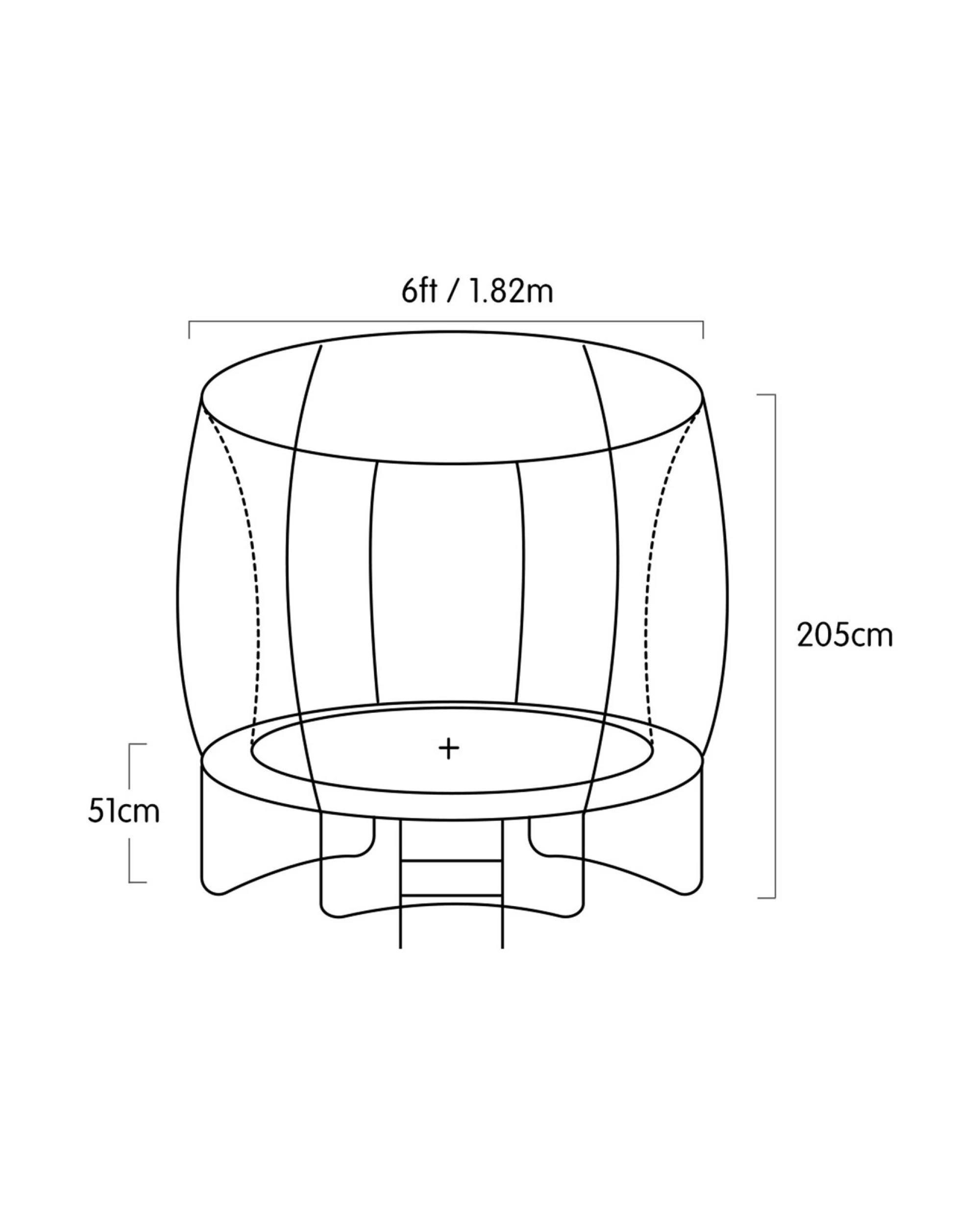 3 Kahuna Trampoline 6 ft Roof Cover - Orange, 3 of 6