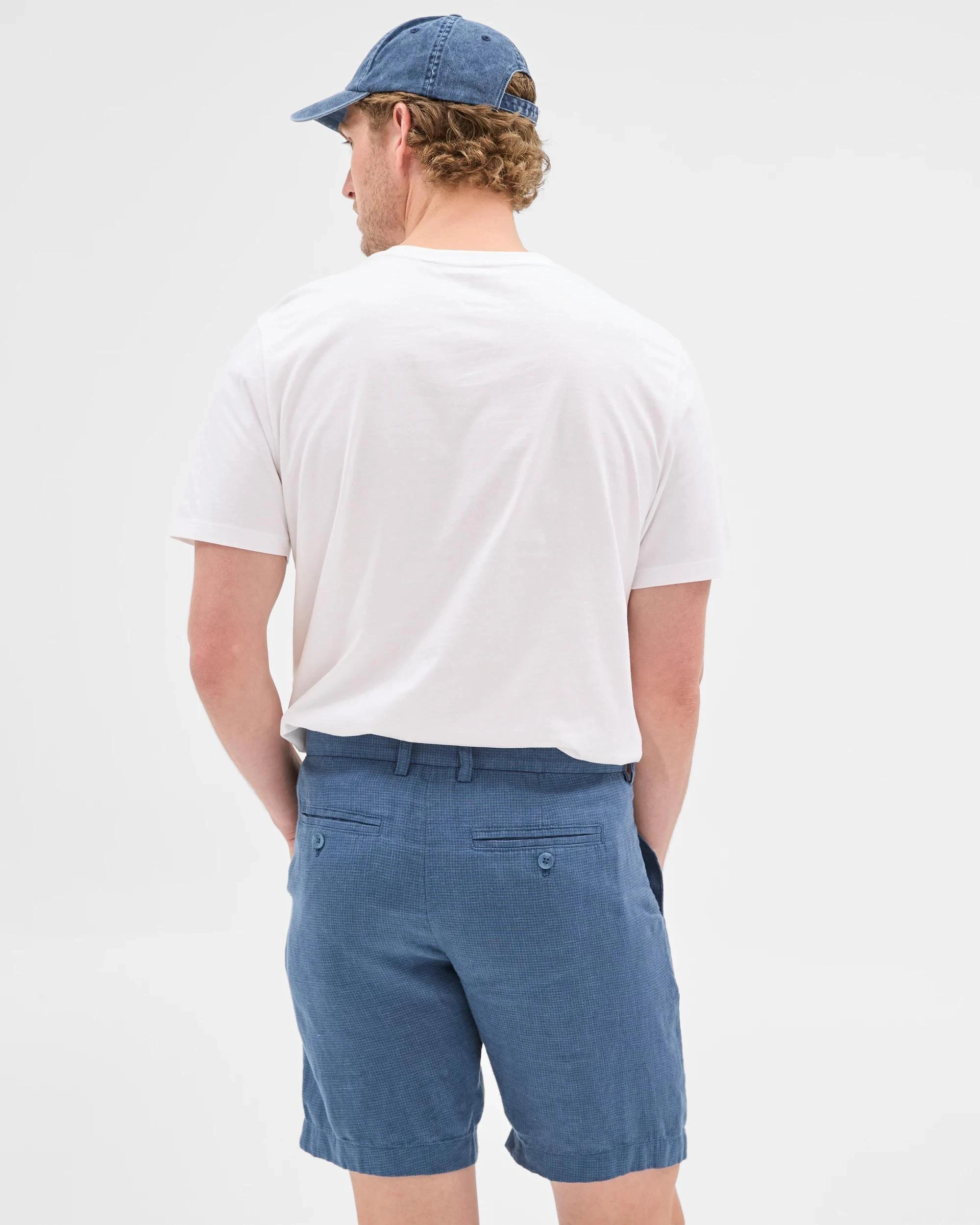 5 Target European Linen Pleated Chino Shorts BLUE, 5 of 5