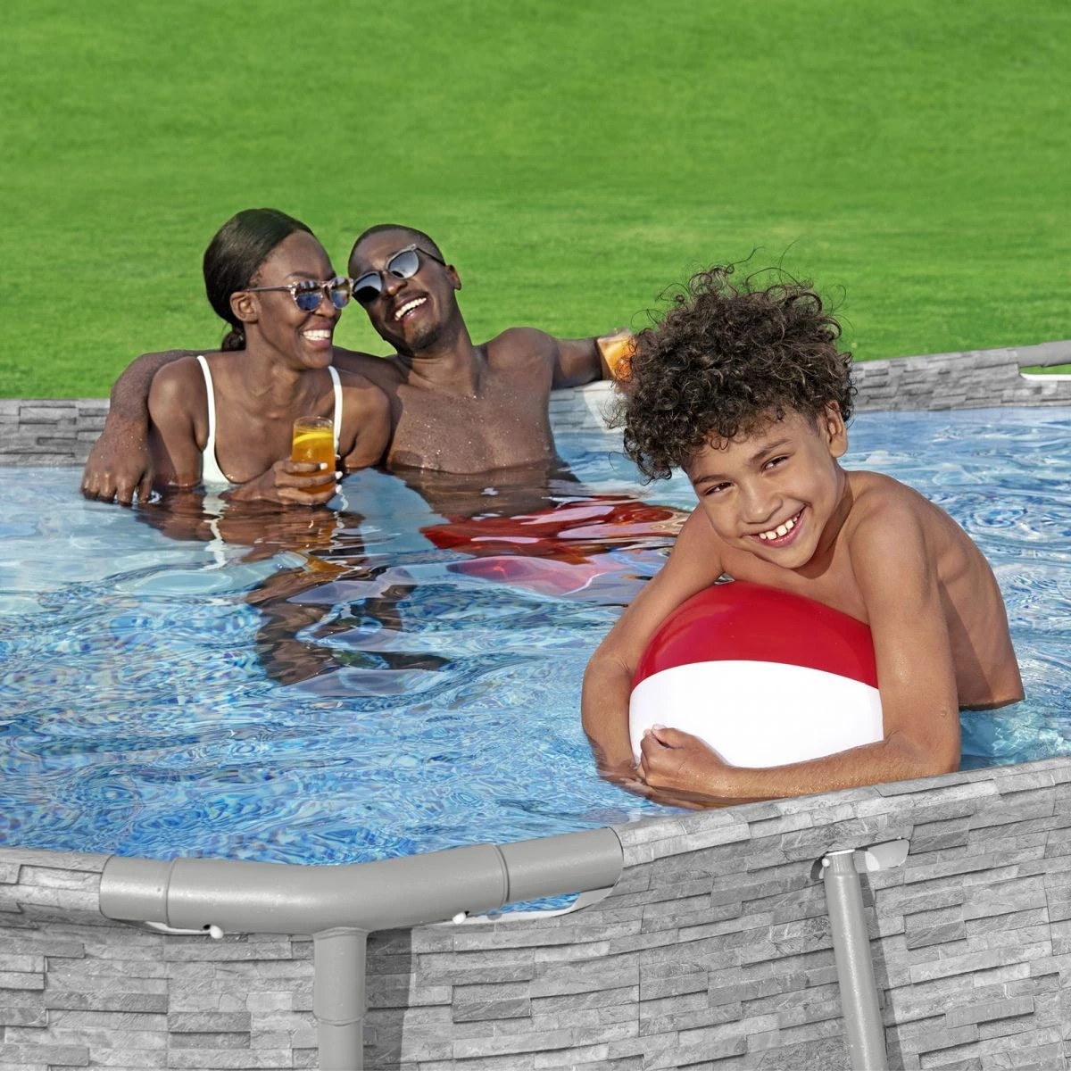 2 Bestway Above Ground Pool Steel Frame Pool Set with Filter Pump 4.27 x 2.5 x 1M, 2 of 4
