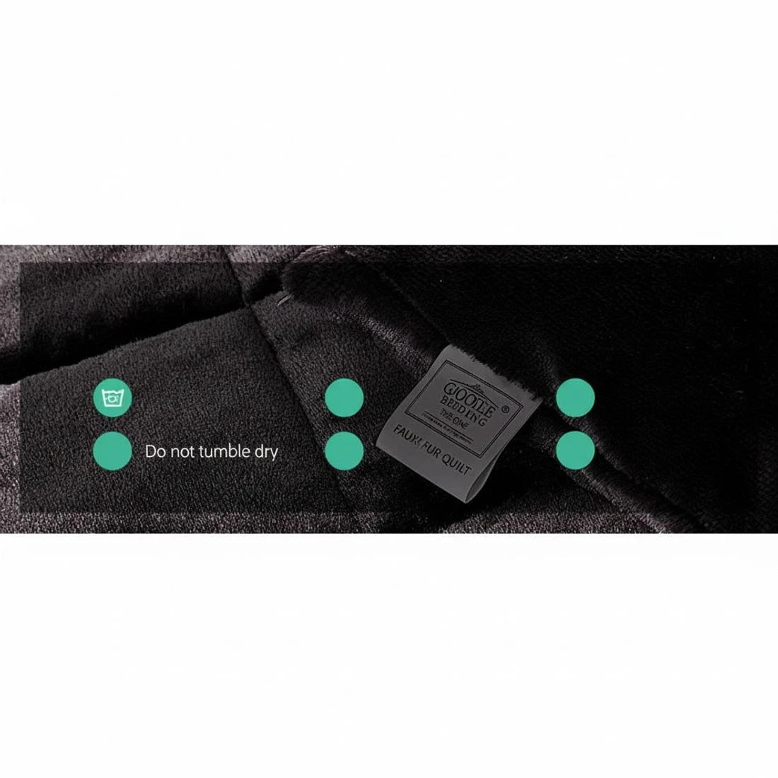 7 Giselle Bedding Faux Mink Quilt Charcoal Super King - Super King Bed - Charcoal, 7 of 8