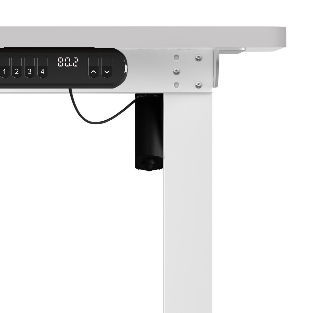 3 Oikiture Electric Standing Desk Single Motor 140cm Tabletop
 - White, 3 of 4