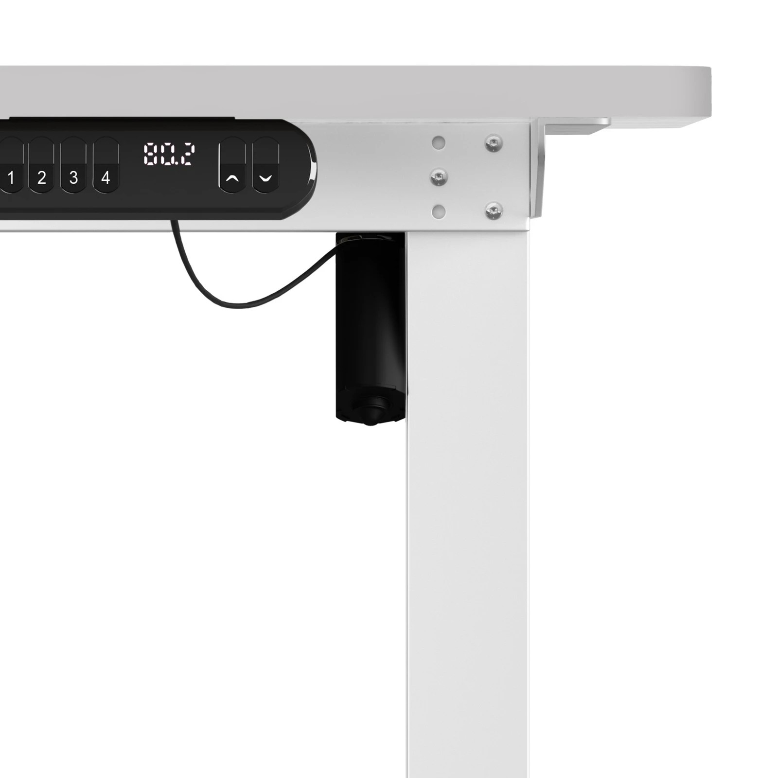 3 Oikiture Electric Standing Desk Single Motor 140cm Tabletop
 - White, 3 of 4