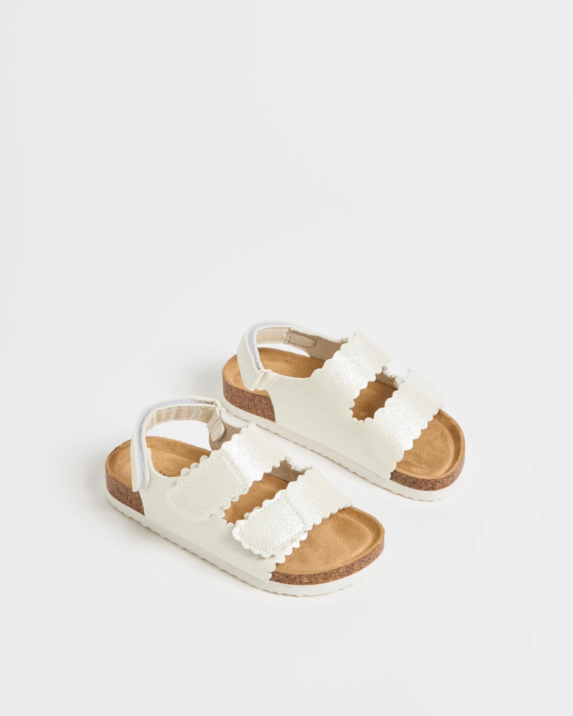 2 Target Baby PU Moulded Cork Sandals WHITE, 2 of 3