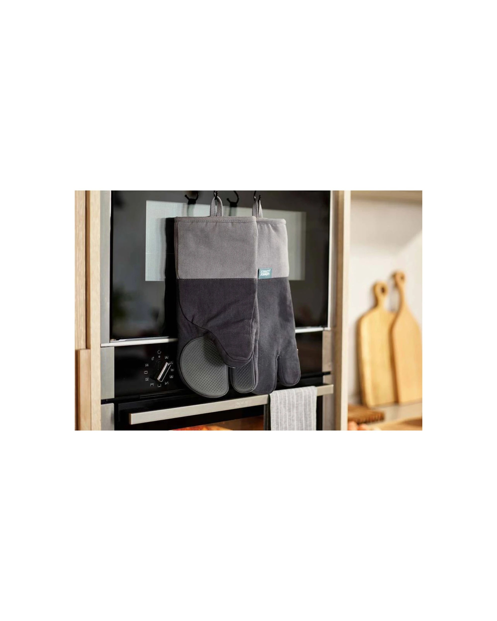 6 JOSEPH JOSEPH Pinch Oven Heat Resistant Kitchen Gloves Durable Mitts Pair - Grey, 6 of 6