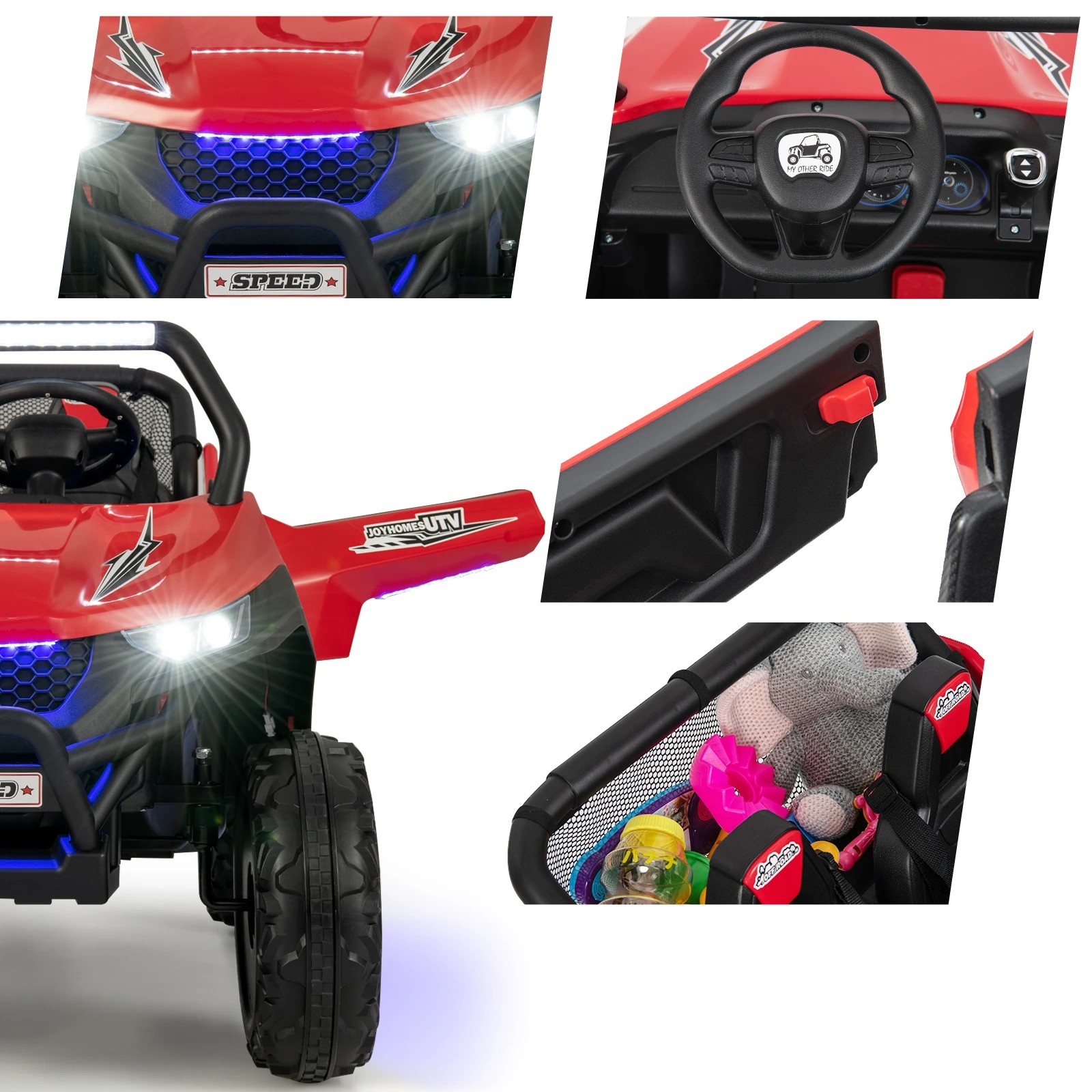 2 Costway 12V Kids Ride On Car Electric Vehicle Toy w/Music, 2 of 6