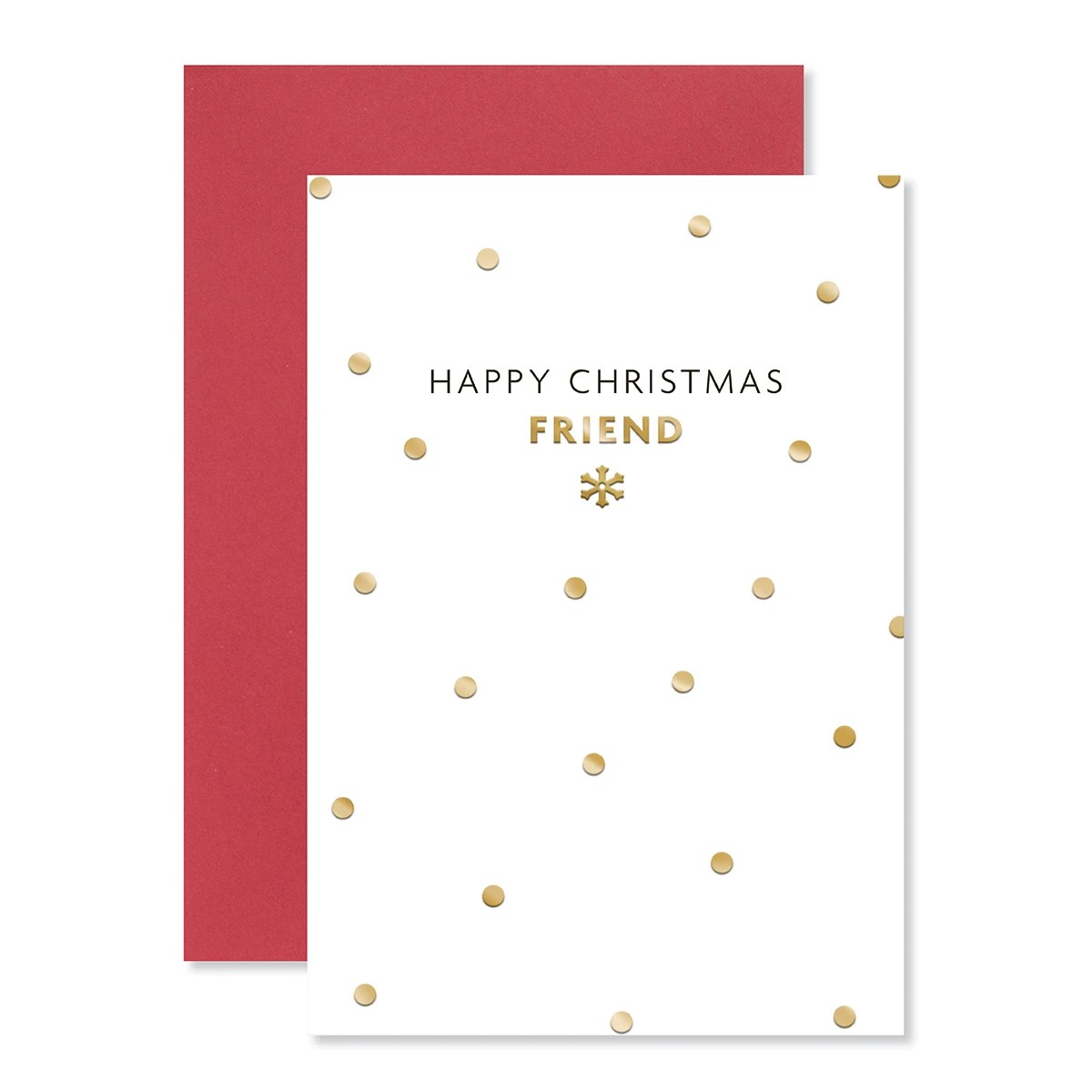 1 Hallmark Christmas Card - Happy Christmas Friend, 1 of 2