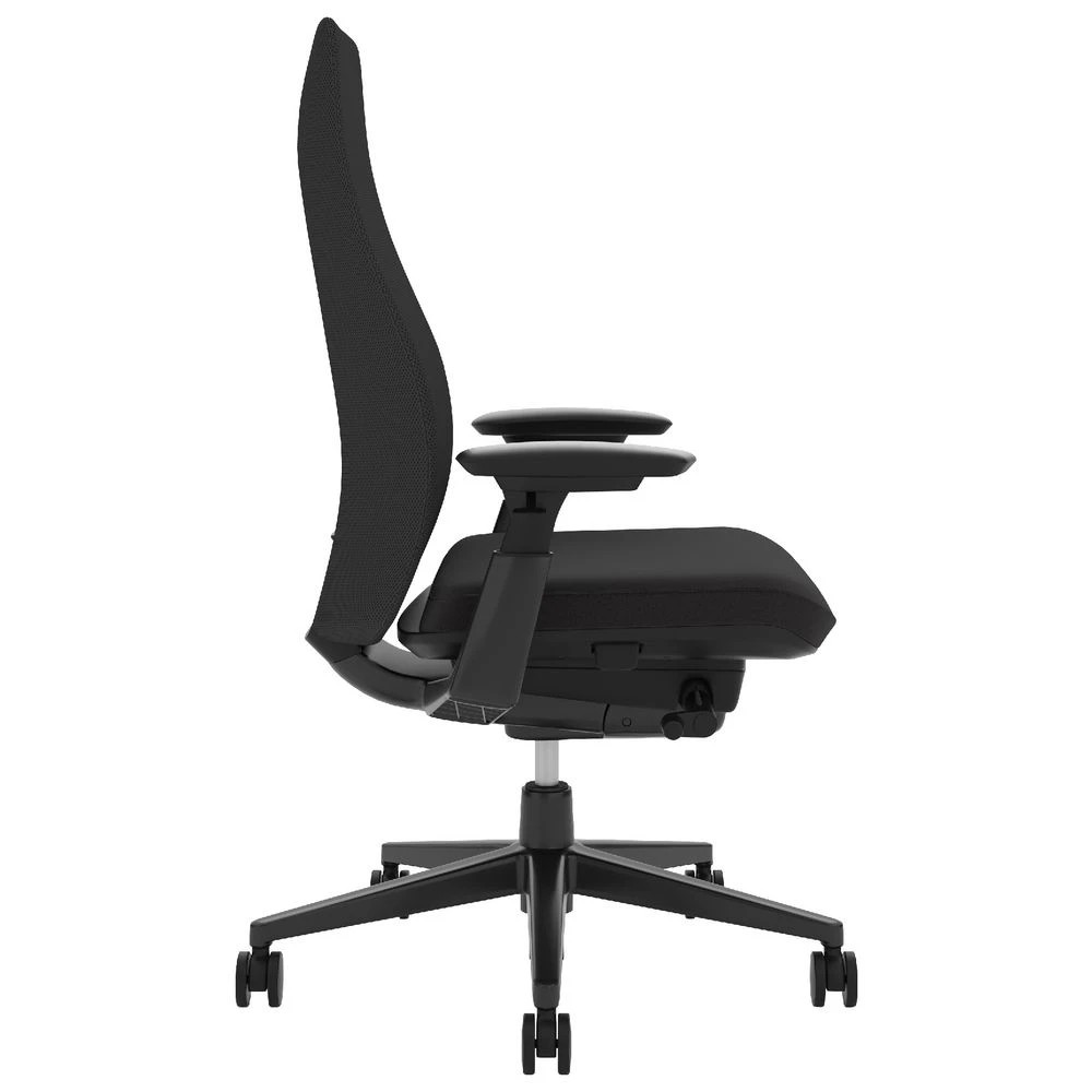 2 Haworth Fern Ergonomic Chair 4D Arms Adjustable Lumbar Black Ergonomic Chairs and Desk Chairs, 2 of 9