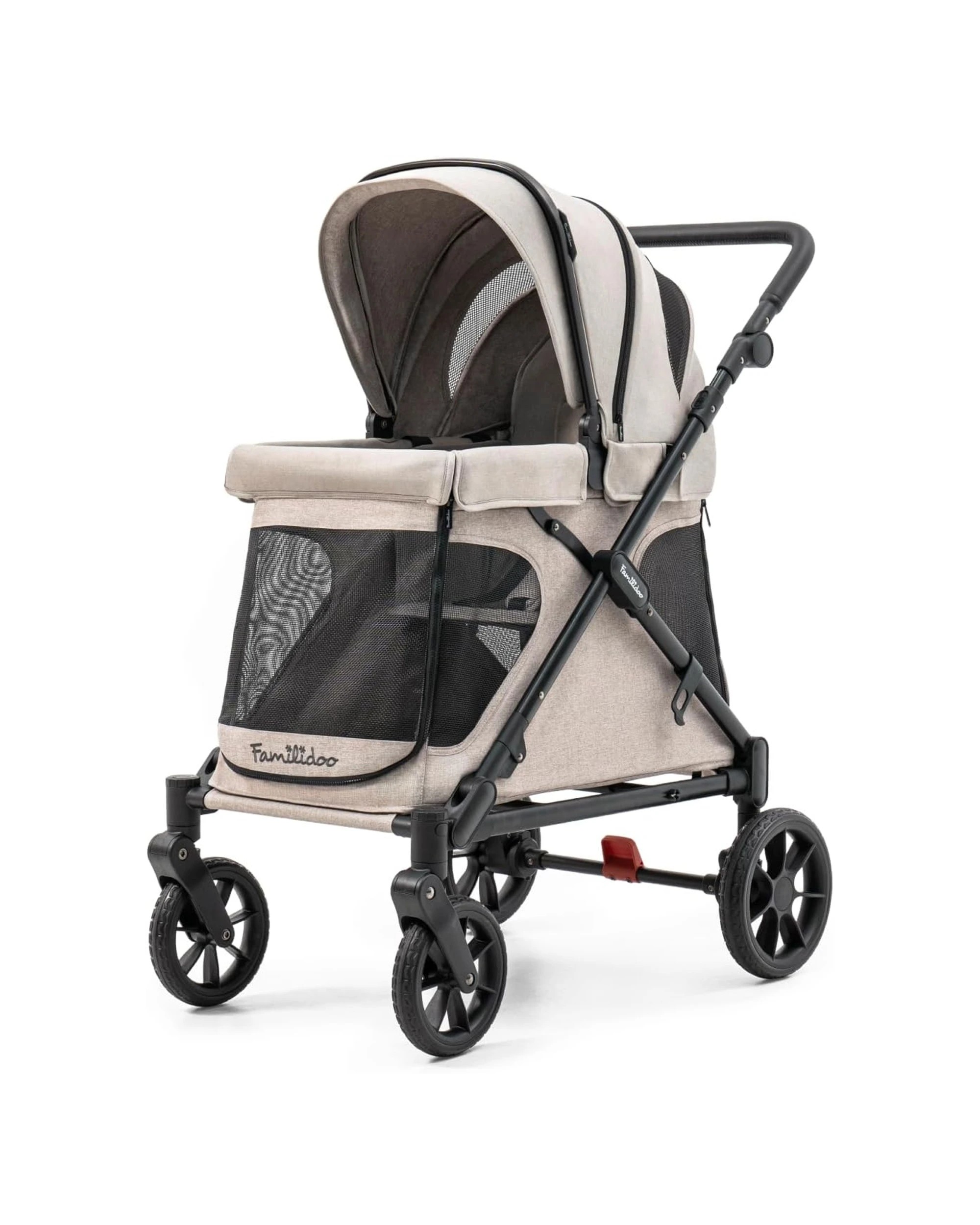3 Playette Q1 2.0 Wagon Stroller Lightweight Compact Safe Ash Rose - Pink, 3 of 7