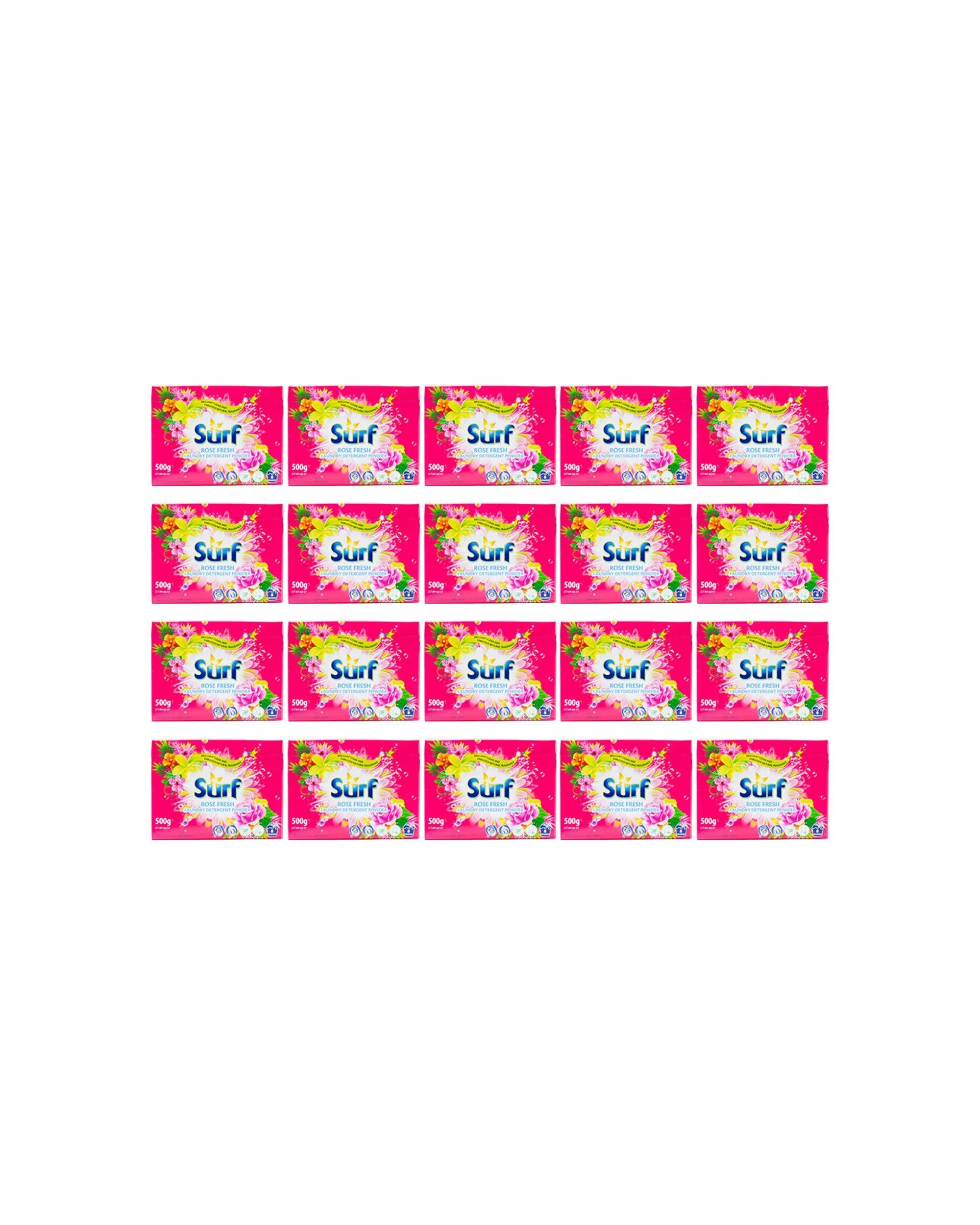 1 Surf 20PK Stain Removal Laundry Detergent Powder 500G Rose Fresh Fragrance - Plain, 1 of 4