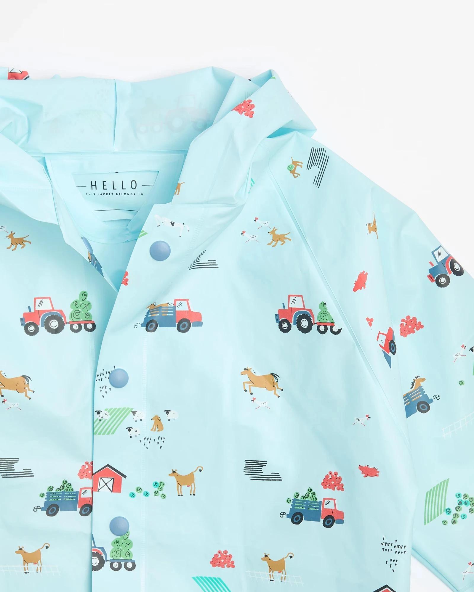 2 Target Kids Print Raincoat FARM PRINT, 2 of 3
