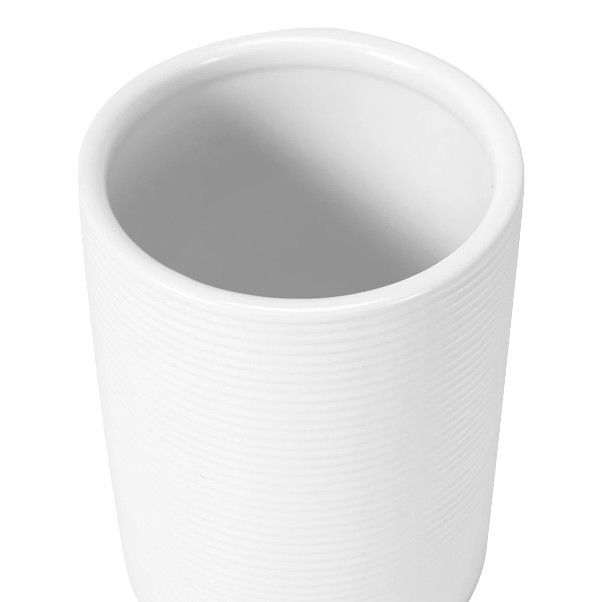 3 Ribbed Tumbler - White, 3 of 4
