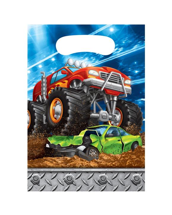 Creative Converting Monster Truck Rally Lolly Treat Bags Pack of 8     
.