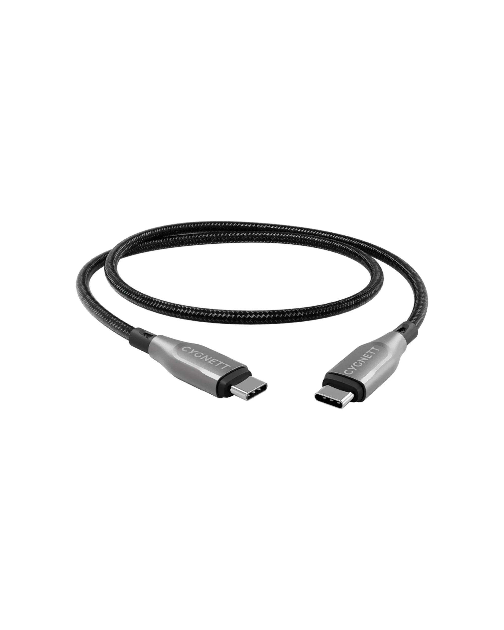 4 Cygnett 2PK Armoured USB-C to USB-C Charger & Data Sync Cable 1m - Black, 4 of 7