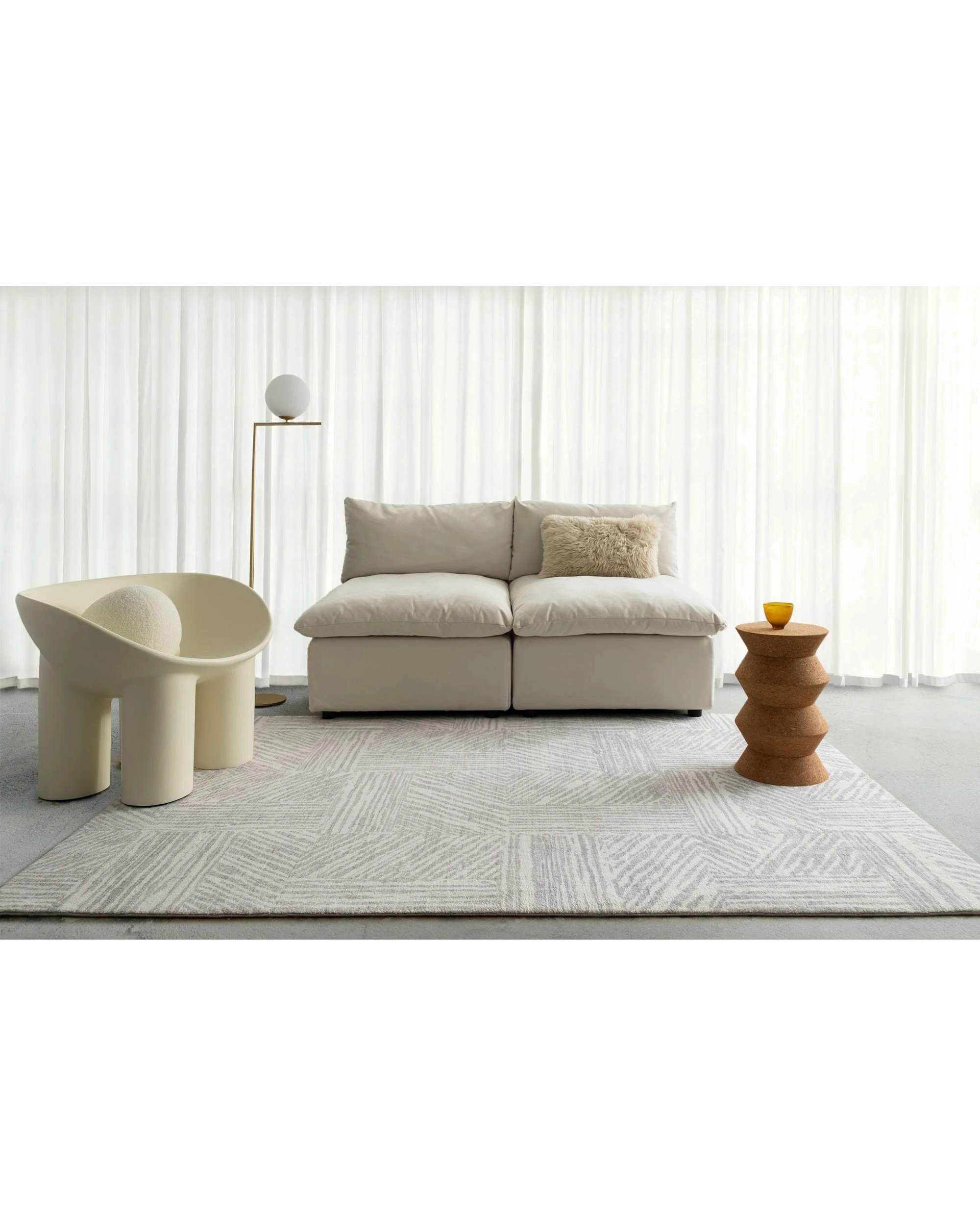 2 Loopsie Obu Geometric Washable Rug-230cm x 160cm - Grey, 2 of 7