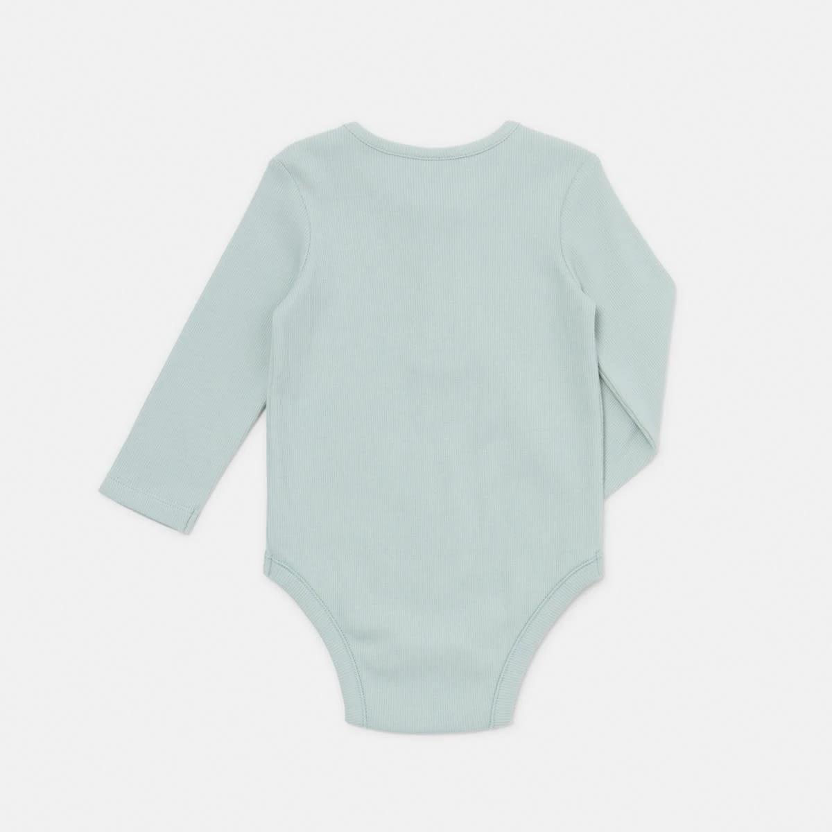 2 Henley Bodysuit Surf Green, 2 of 4