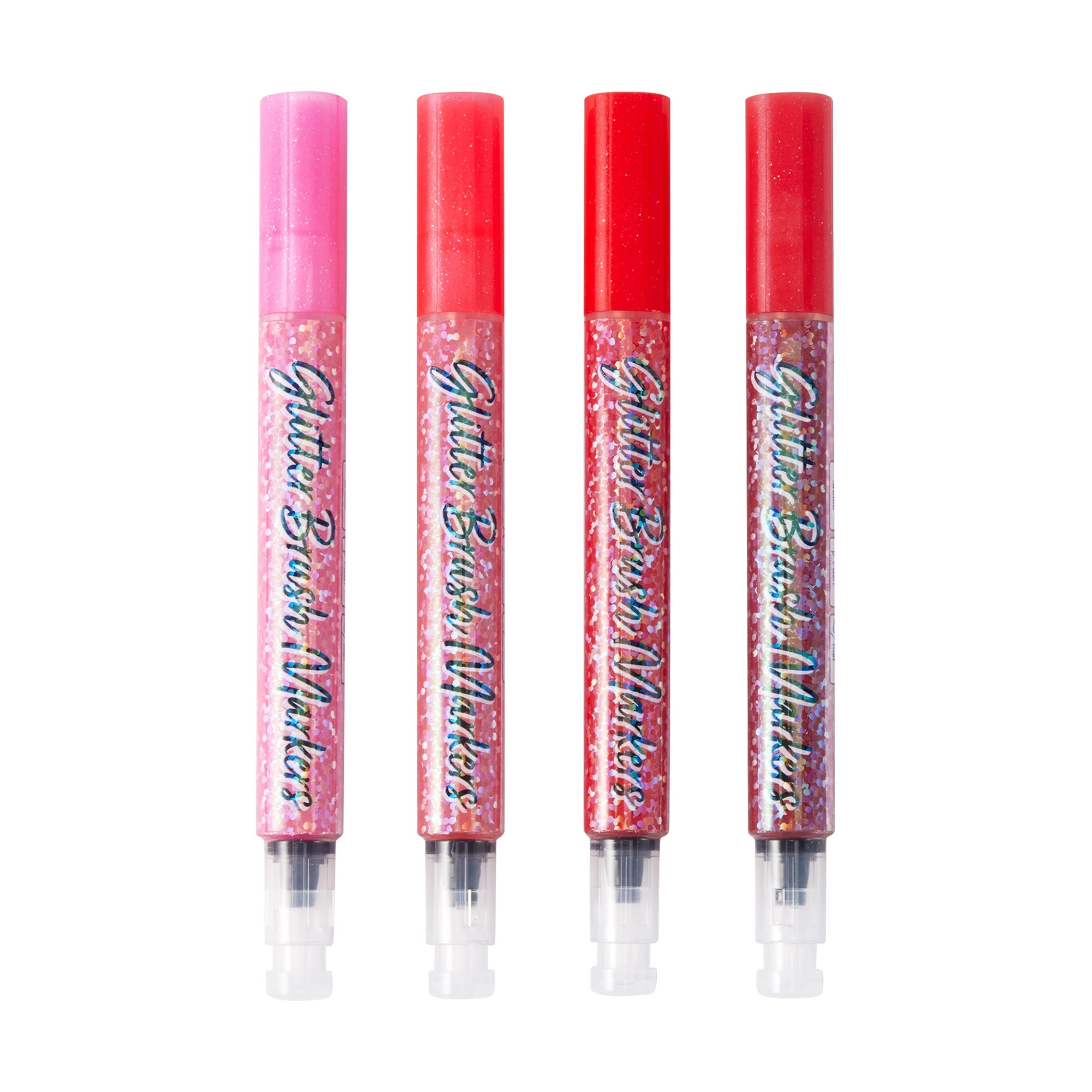 2 4 Pack Glitter Brush Markers - Pink, 2 of 5