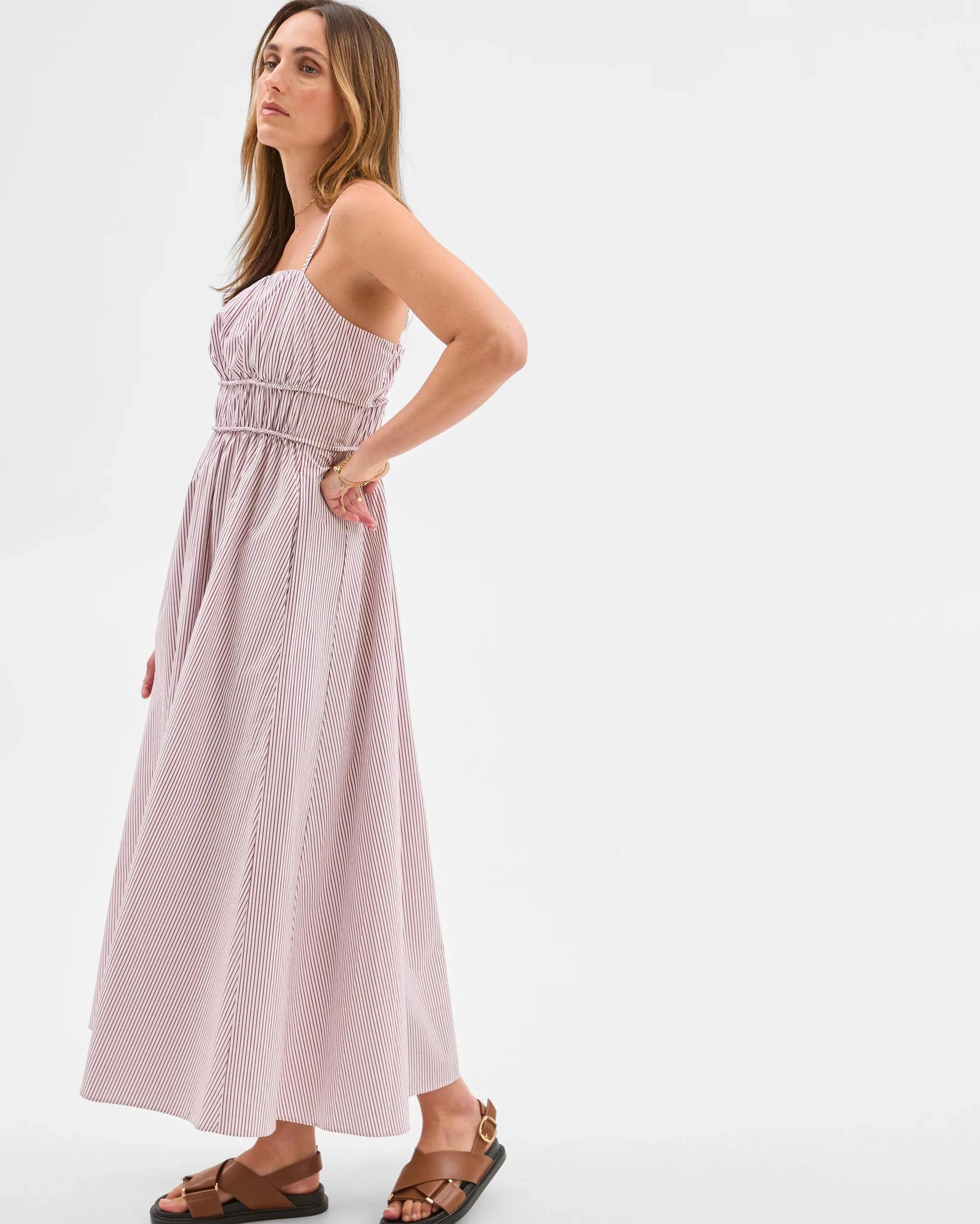 2 Target Australian Cotton Channel Tie Maxi Dress STRIPE, 2 of 6