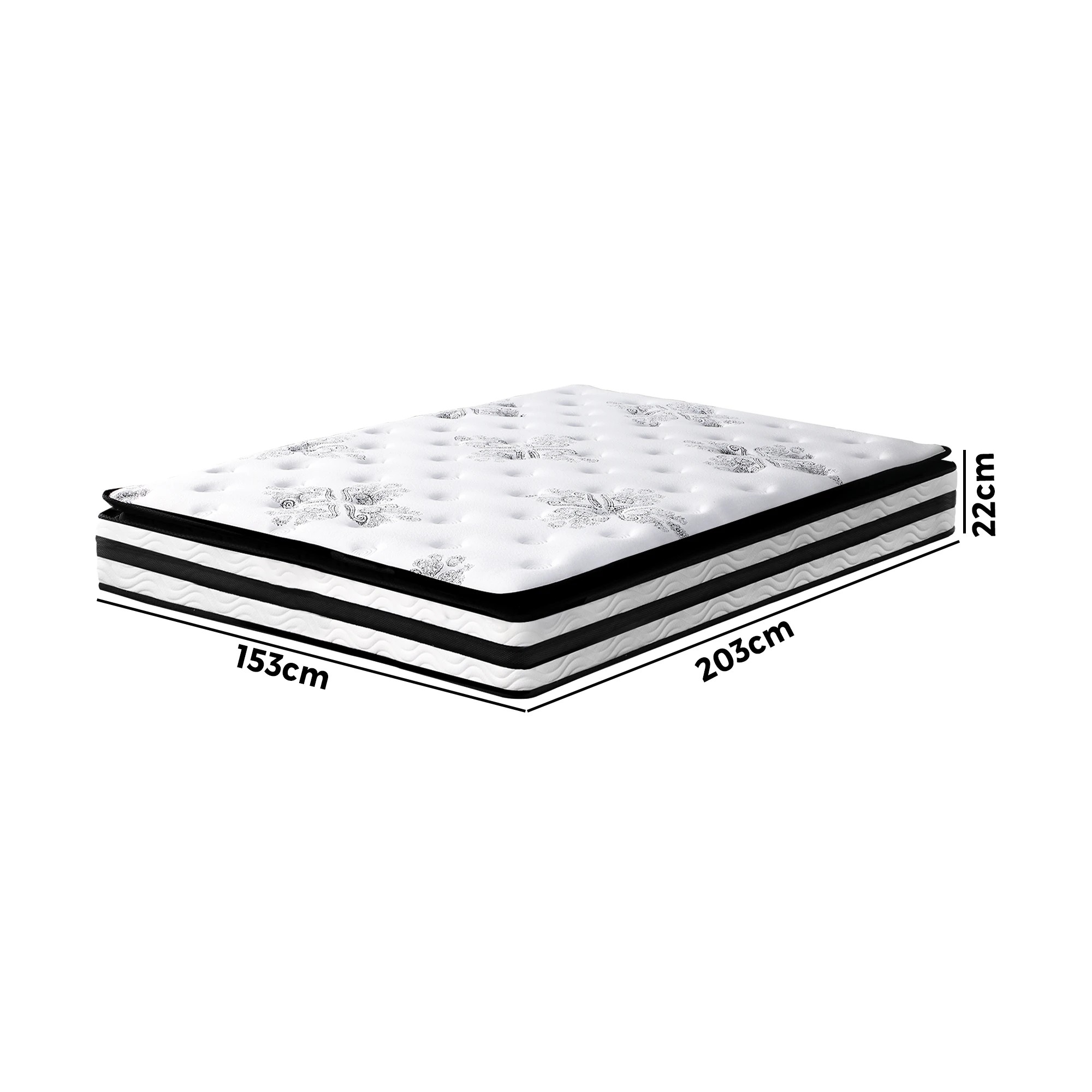 4 Bedra Bedding Queen Mattress Luxury Bed Bonnell Spring Foam 22cm - Queen Bed - Multi, 4 of 4