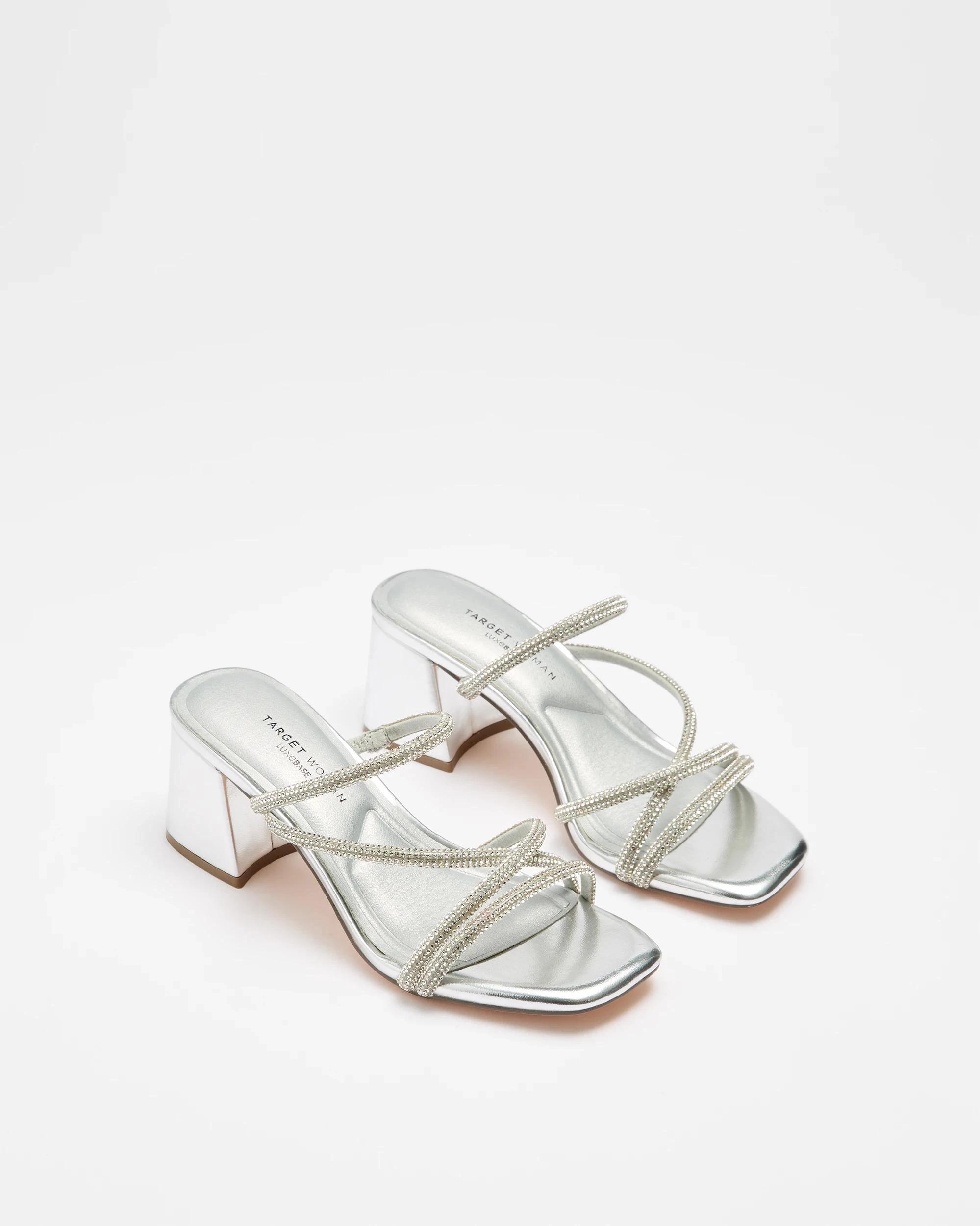 3 Target Woman Womens Strappy Mid Block Heel - Manny SILVER, 3 of 3