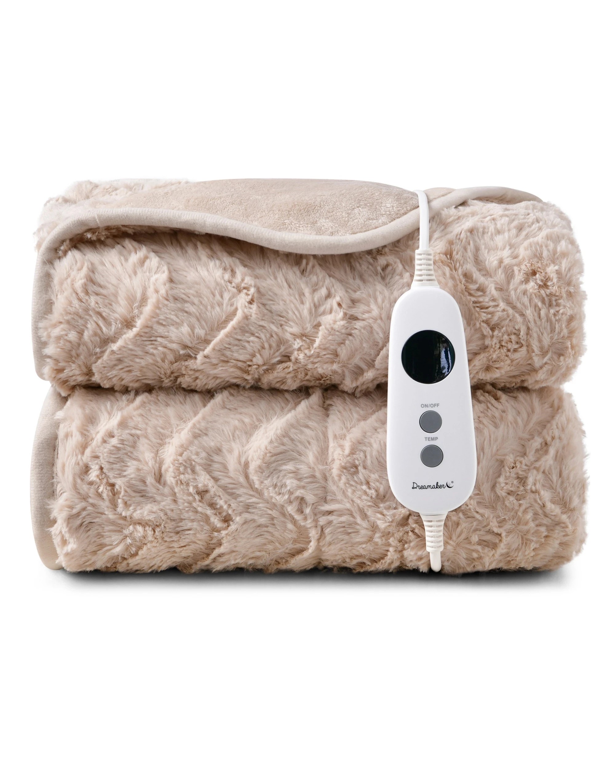 2 Dreamaker Felix 500gsm Faux Fur Heated Throw 180x200cm - Natural, 2 of 7