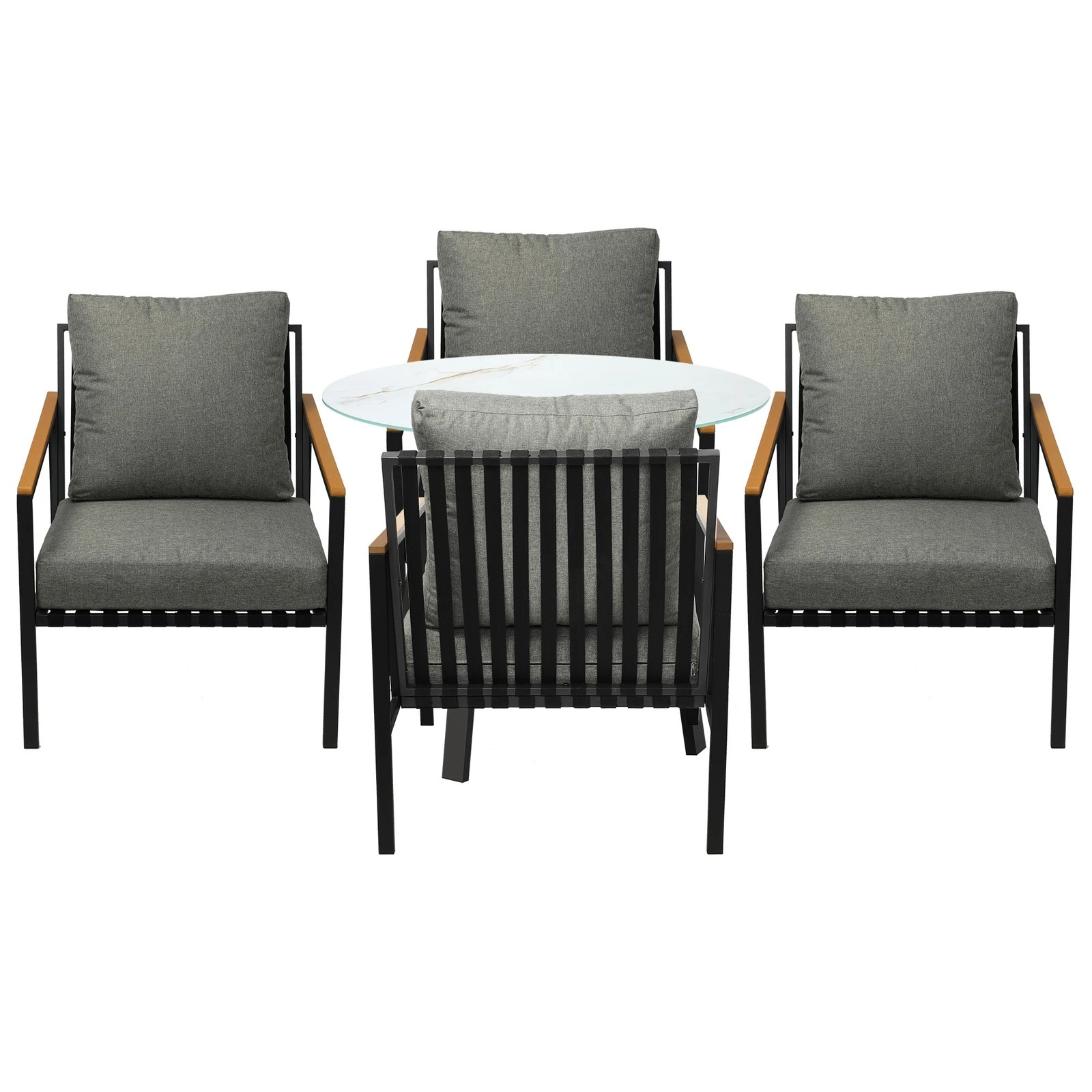 3 Livsip 5pcs Outdoor Dining Setting Patio Furniture Bistro Set
 - Multi, 3 of 7