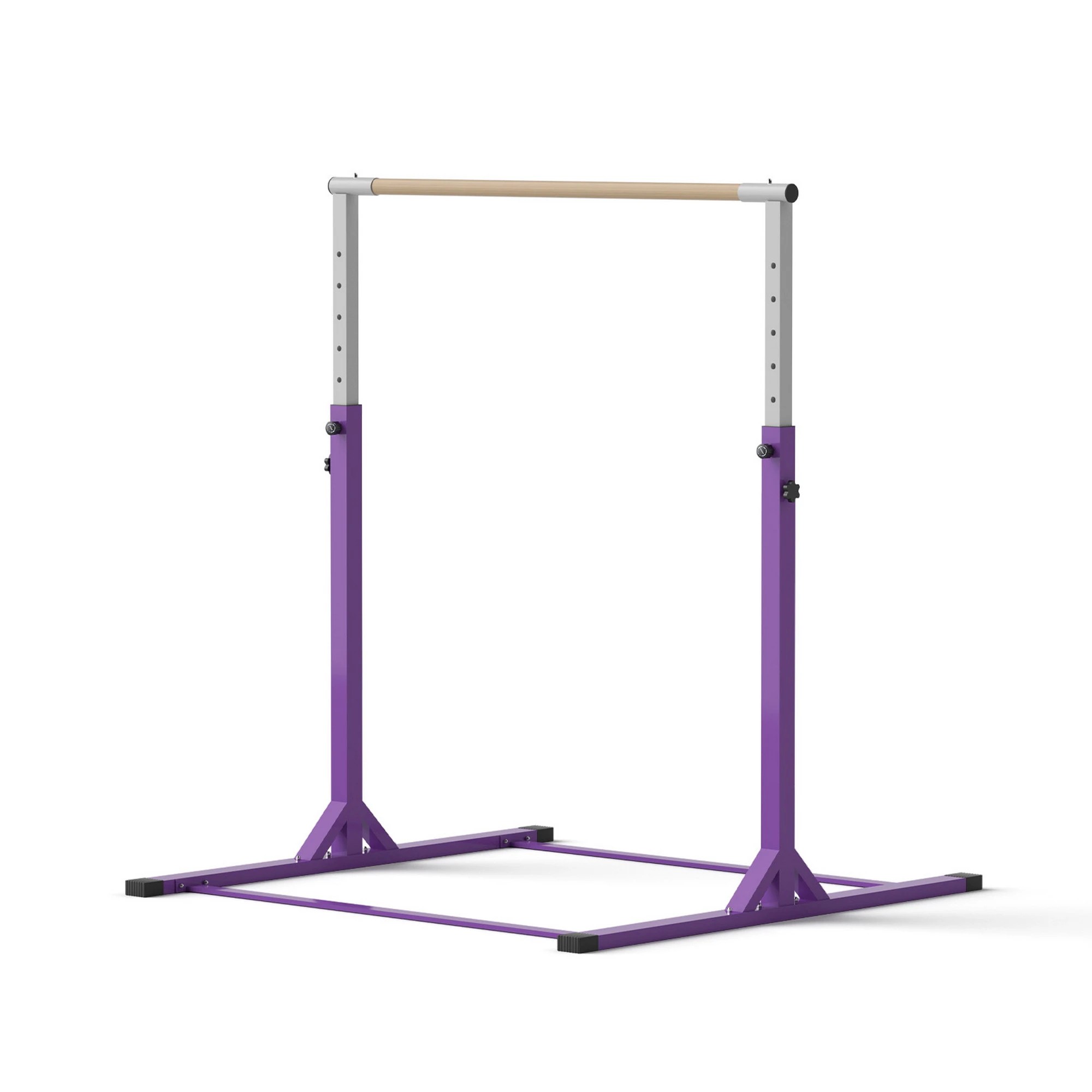 1 Everfit Kids Gymnastics Bar Pull Up Station Monkey Bar Adjustable Indoor Garden - Purple, 1 of 8