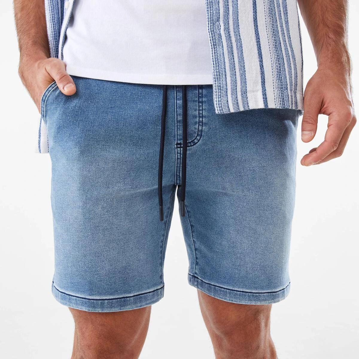 1 Denim Jogger Shorts VINTAGE BLUE, 1 of 7