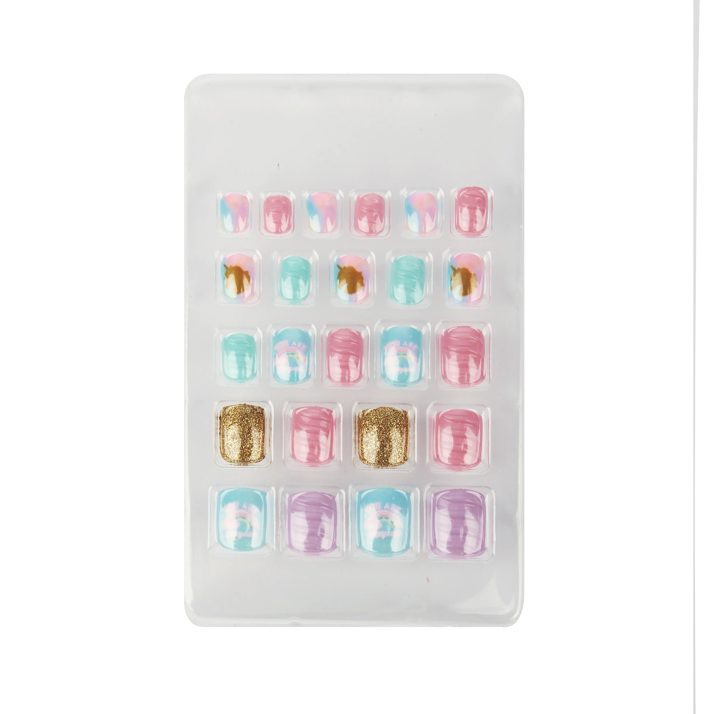 2 BYS Mini Me 24 Pack Press on Nails - Unicorn Magic, Square Shape, 2 of 2