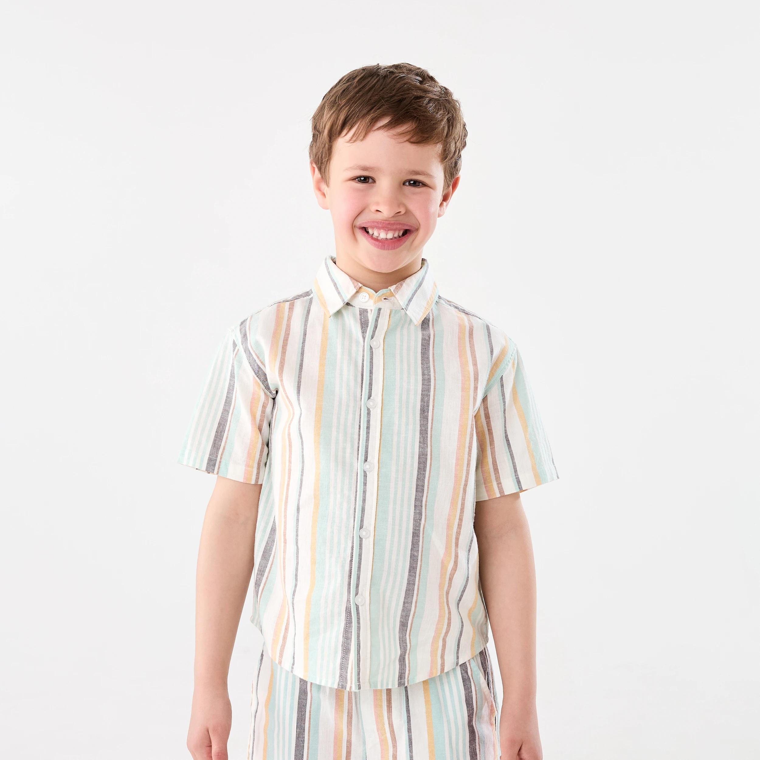 1 Linen Blend Shirt MULTI STRIPE, 1 of 7