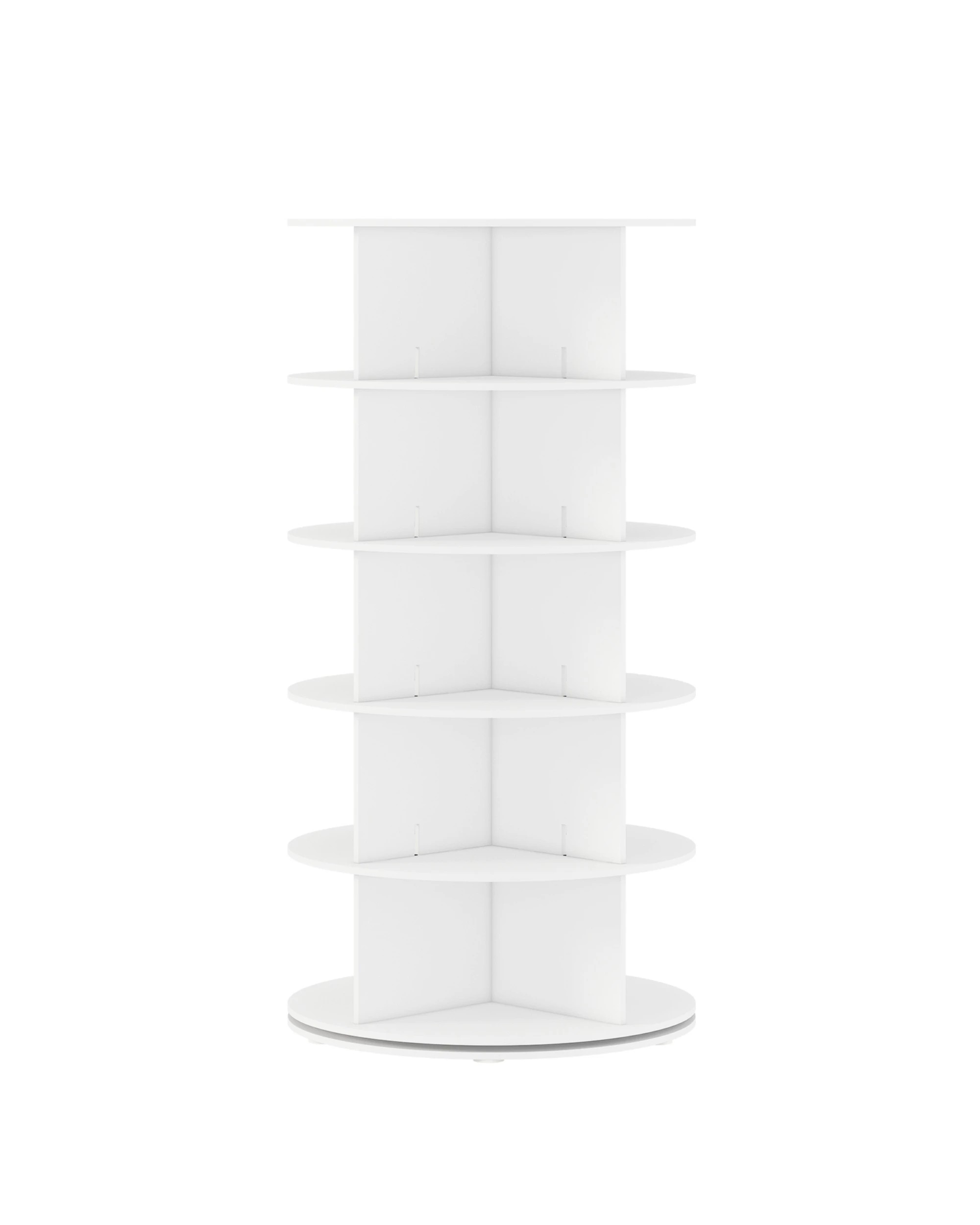 6 Advwin 5 Tier Rotating Shoe Rack Tower 360?Revolving Sneaker Display Rack Round Carousel Shoe Display Lazy Susan, 6 of 9