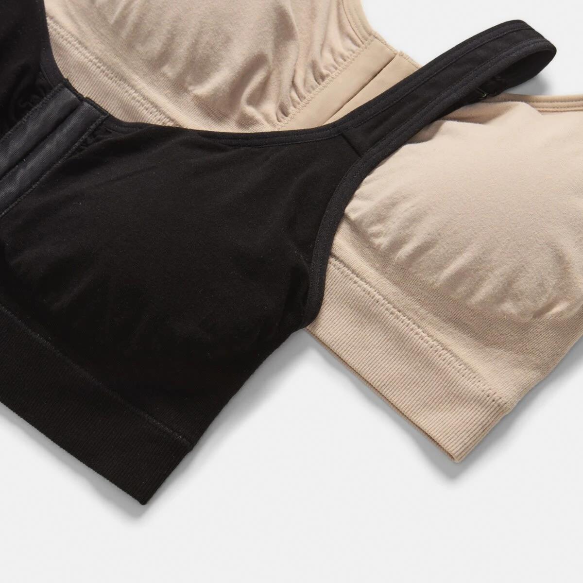 2 2 Pack Wirefree Bamboo Post Surgery Crop BLACK, LIGHT FAWN, 2 of 9