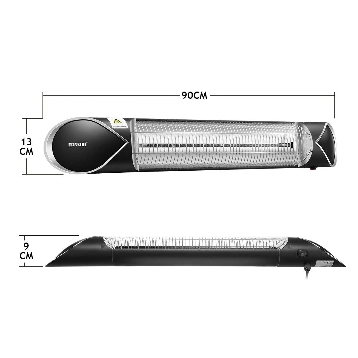 2 Maxkon 2000W Carbon Fibre Infrared Heater Instant, 2 of 2
