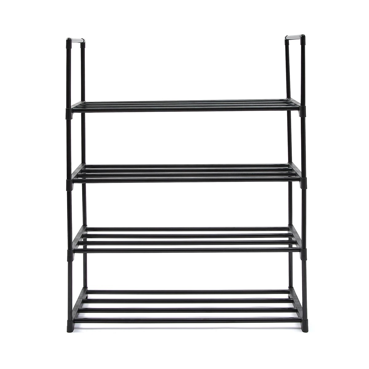 4 4 Tier Stackable Black Shoe Rack, 4 of 9