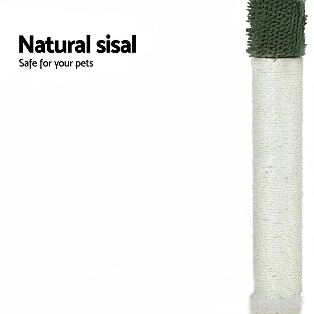 4 i.Pet Cat Tree 78cm Scratching Post Tower Scratcher Wood Condo House Bed Toys - Green, 4 of 5