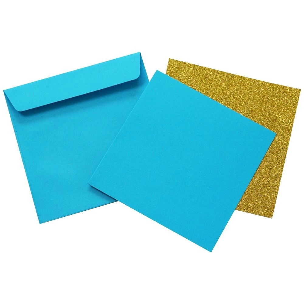 3 Qcut Folding Cards Set Blue/Danburite Glitter, 3 of 3