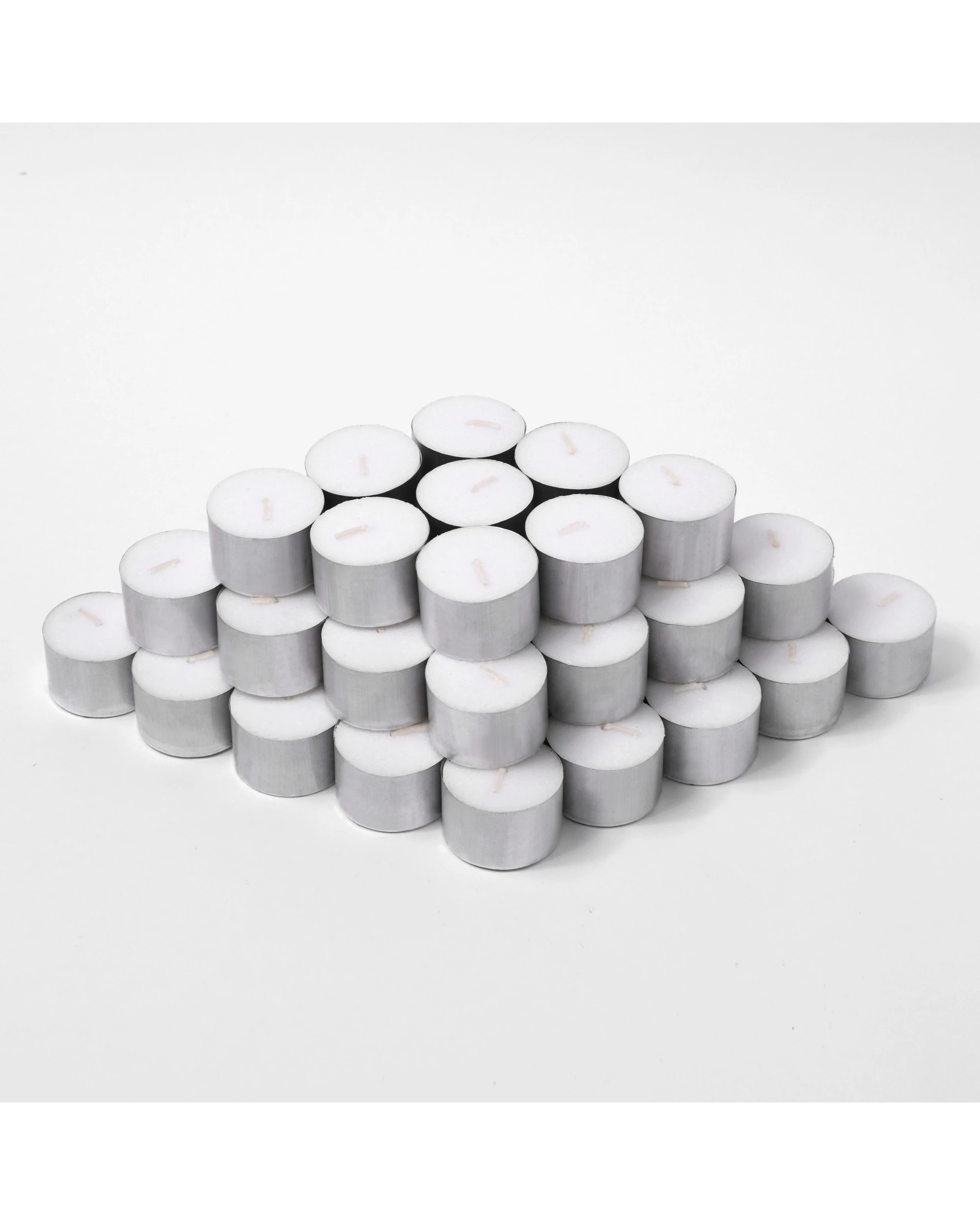 3 Cadence & Co. Aluminum Cup Tealight Candle Set 200 - White, 3 of 6