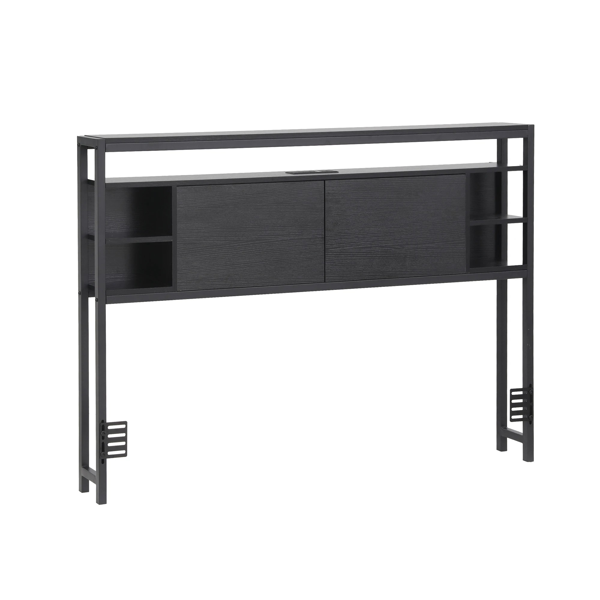 1 Artiss Bed Headboard Queen Storage Bedhead Charging Station - Black, 1 of 9