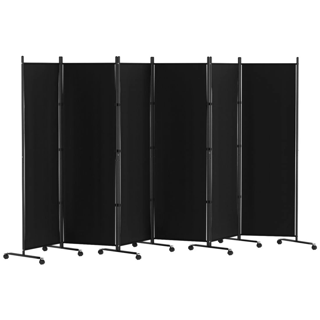 1 Artiss 6 Panel Room Divider Screen 323cm Wheel Fabric
 - black, 1 of 7
