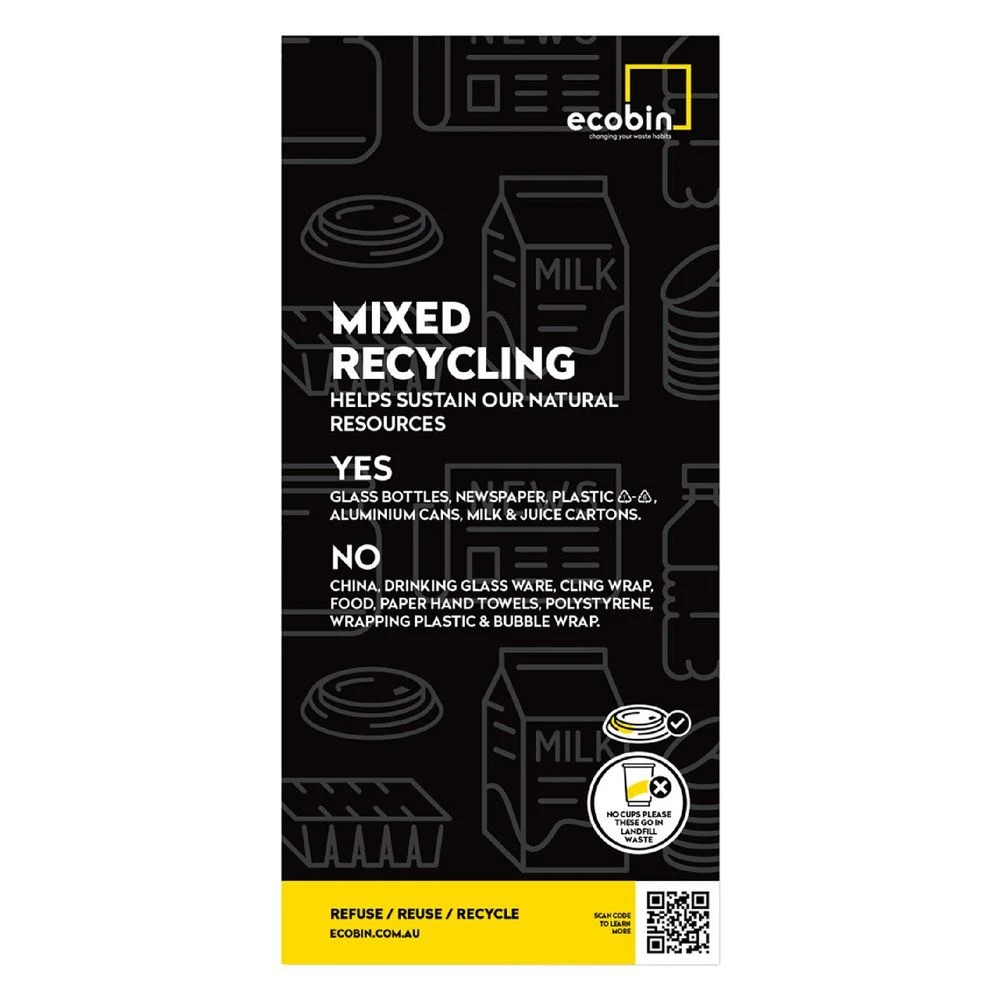 2 Eco Bin 60 L Recycled Waste Bin Yellow, 2 of 2