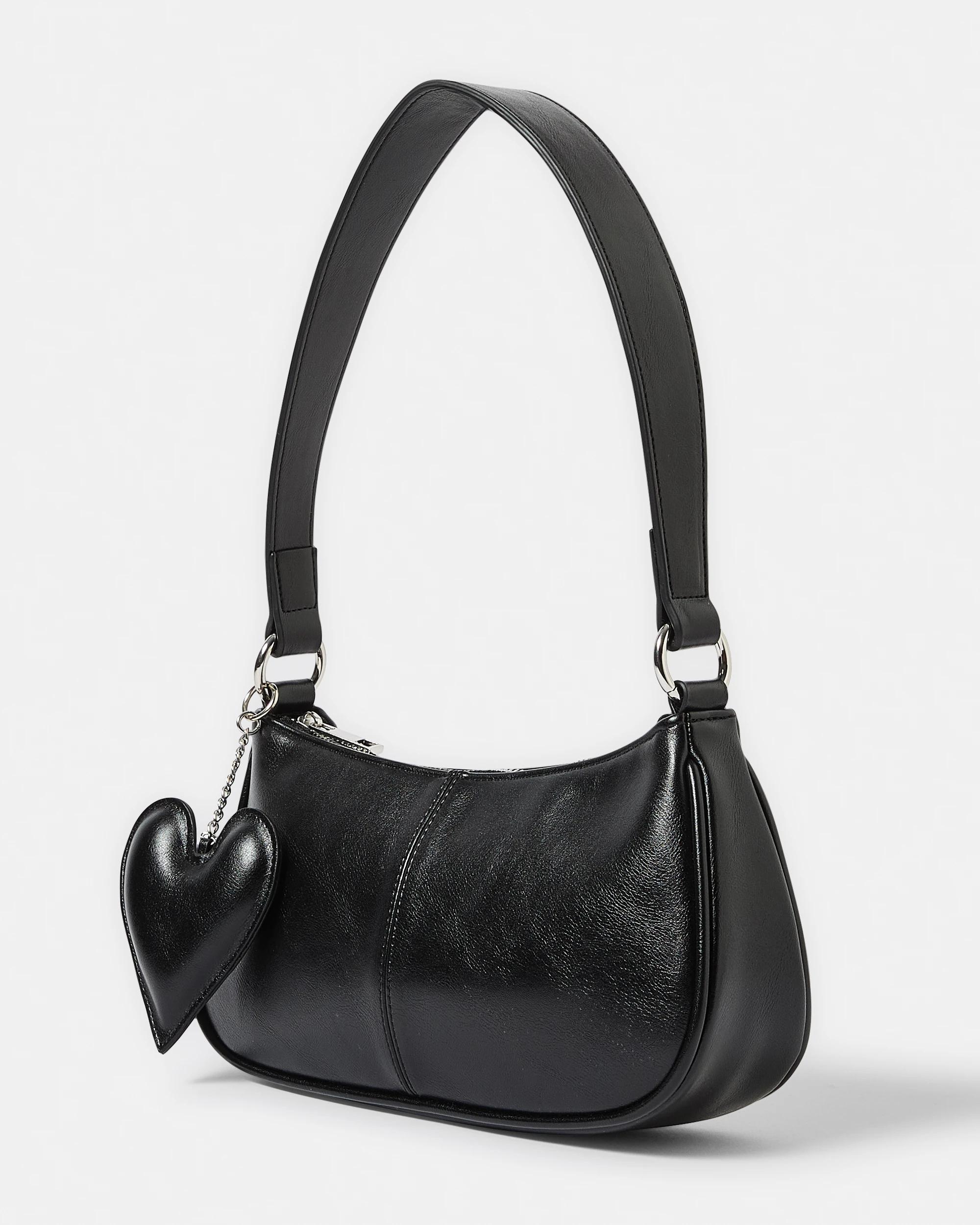 2 Charm Baguette Shoulder Bag Black, 2 of 7