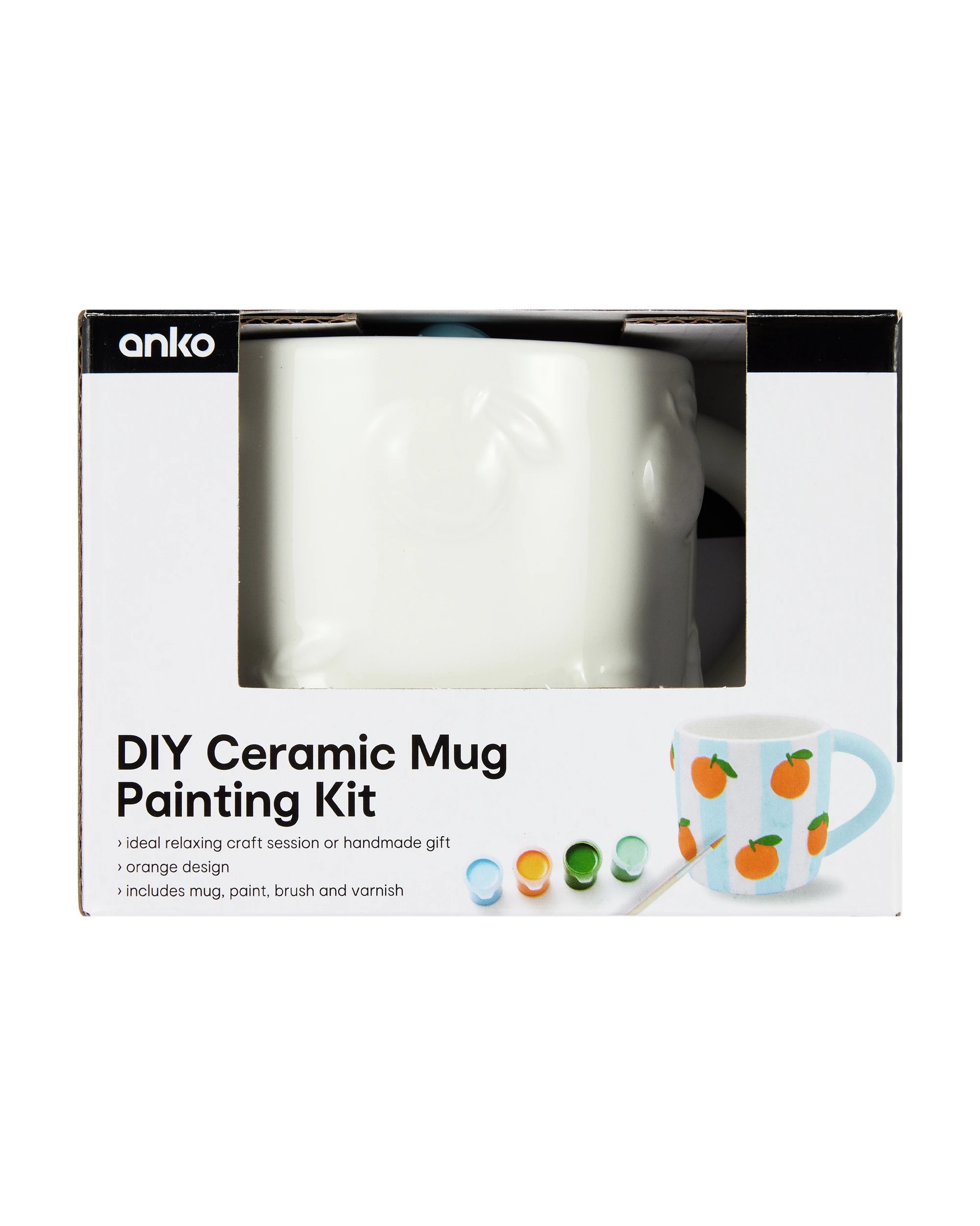 1 DIY Ceramic Mug Painting Kit - Orange, 1 of 8
