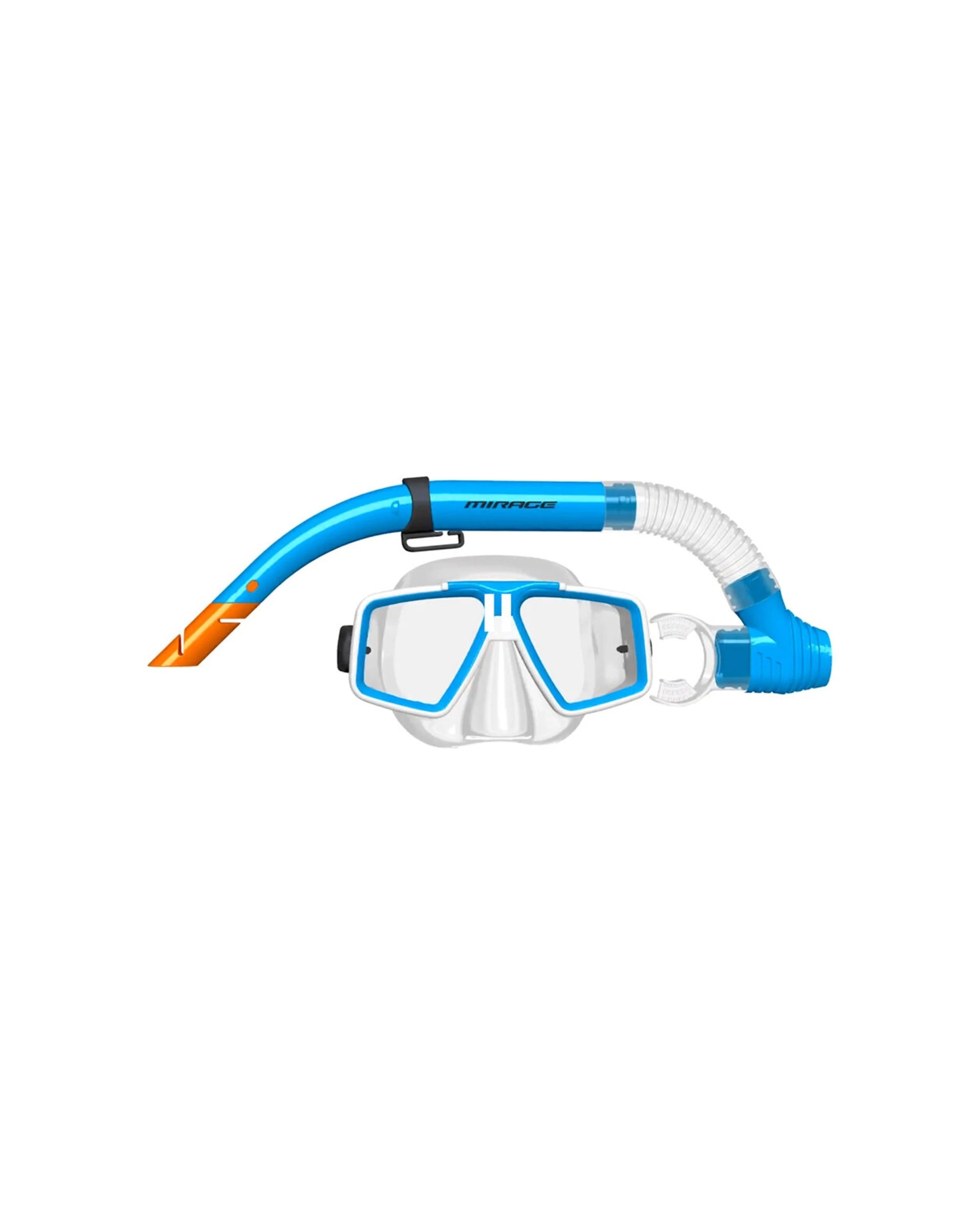 1 Mirage 2pc Voyager Snorkelling Swimming Mask And Snorkels Set - Blue, 1 of 1