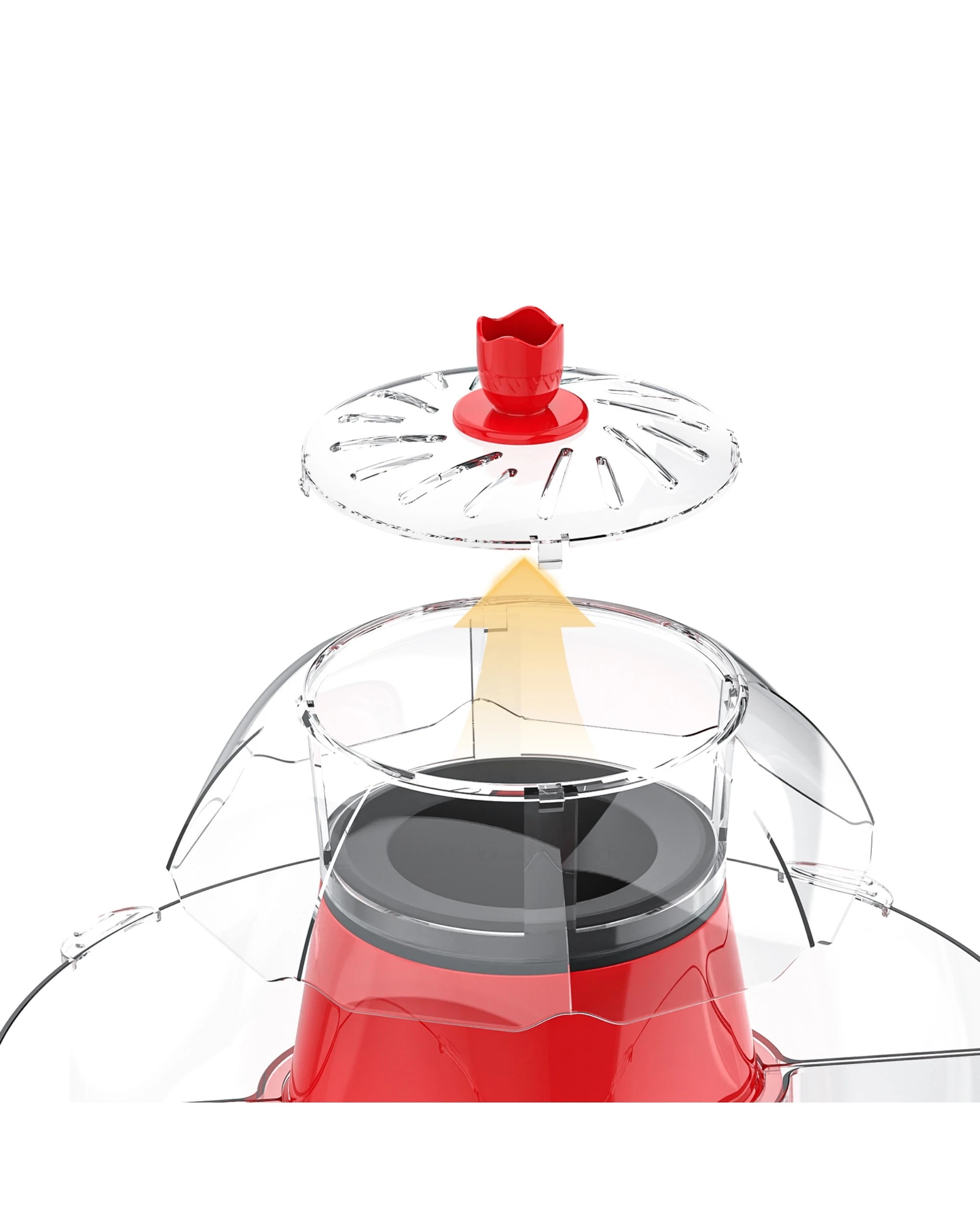 2 Advwin Popcorn Maker Machine, Oil-free Popping - Red, 2 of 6