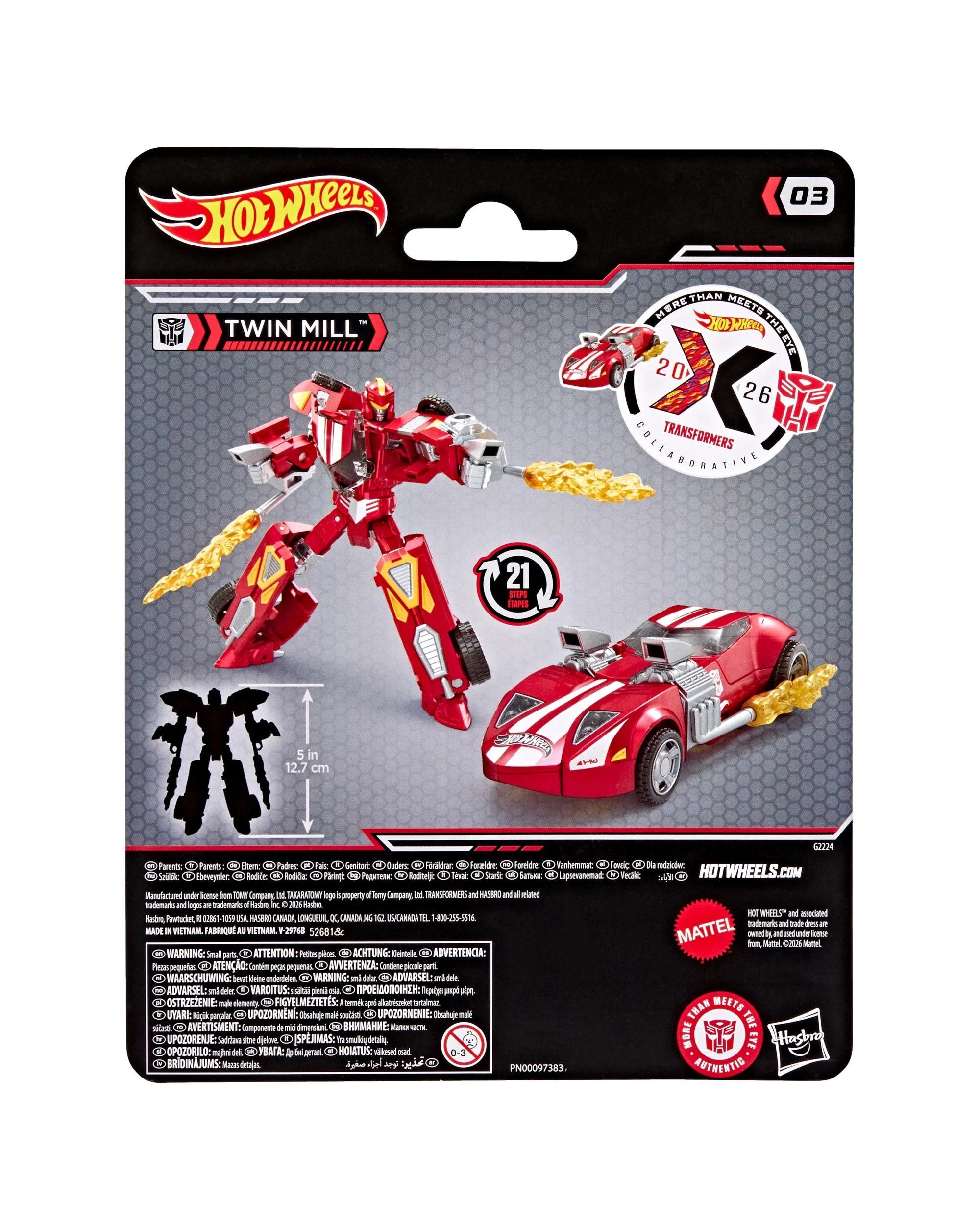 6 Transformers Collaborative Hot Wheels x Transformers Twin Mill Action Figure - Red, 6 of 9