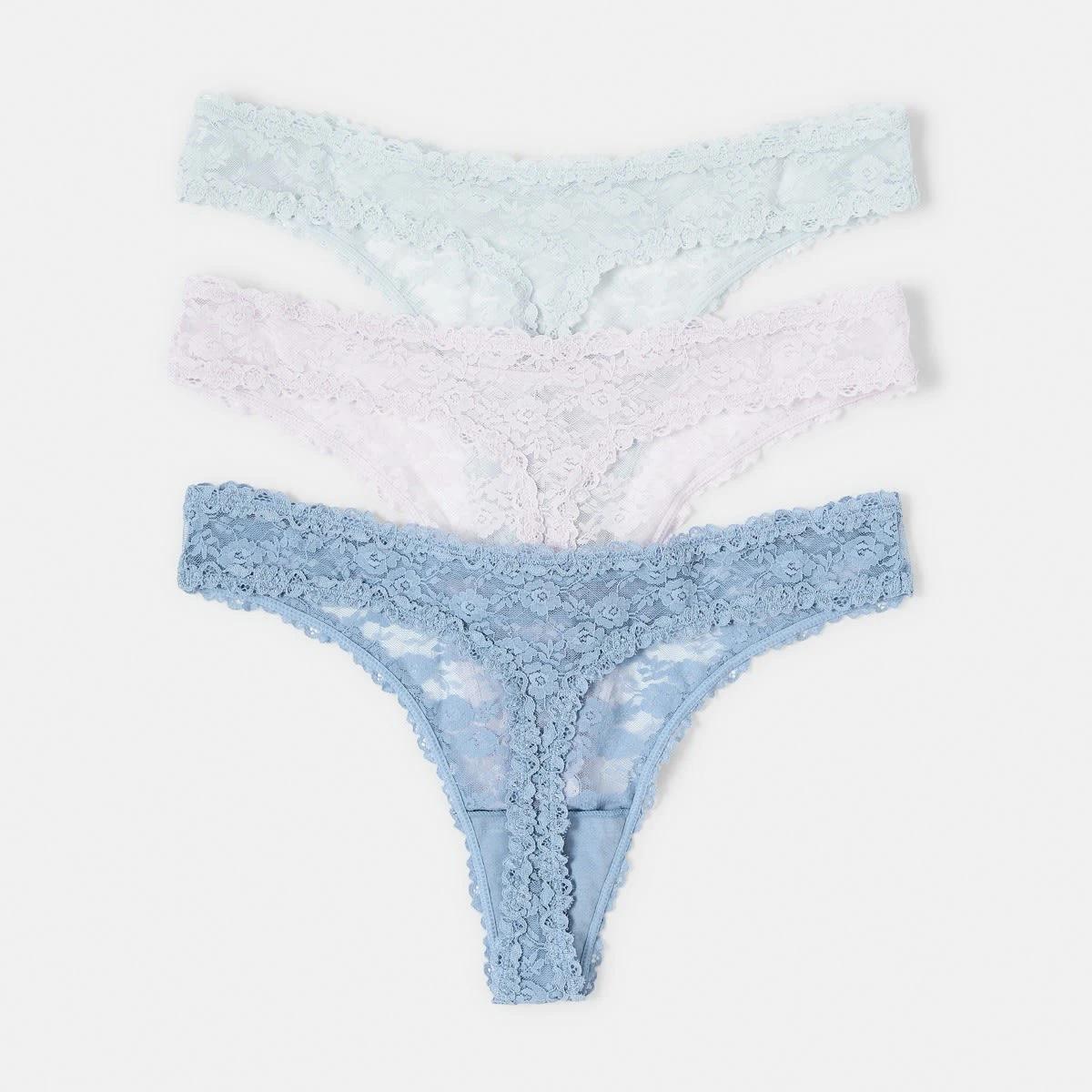 2 3 Pack Lace Rosette G-String Briefs Db Ll Hb, 2 of 9