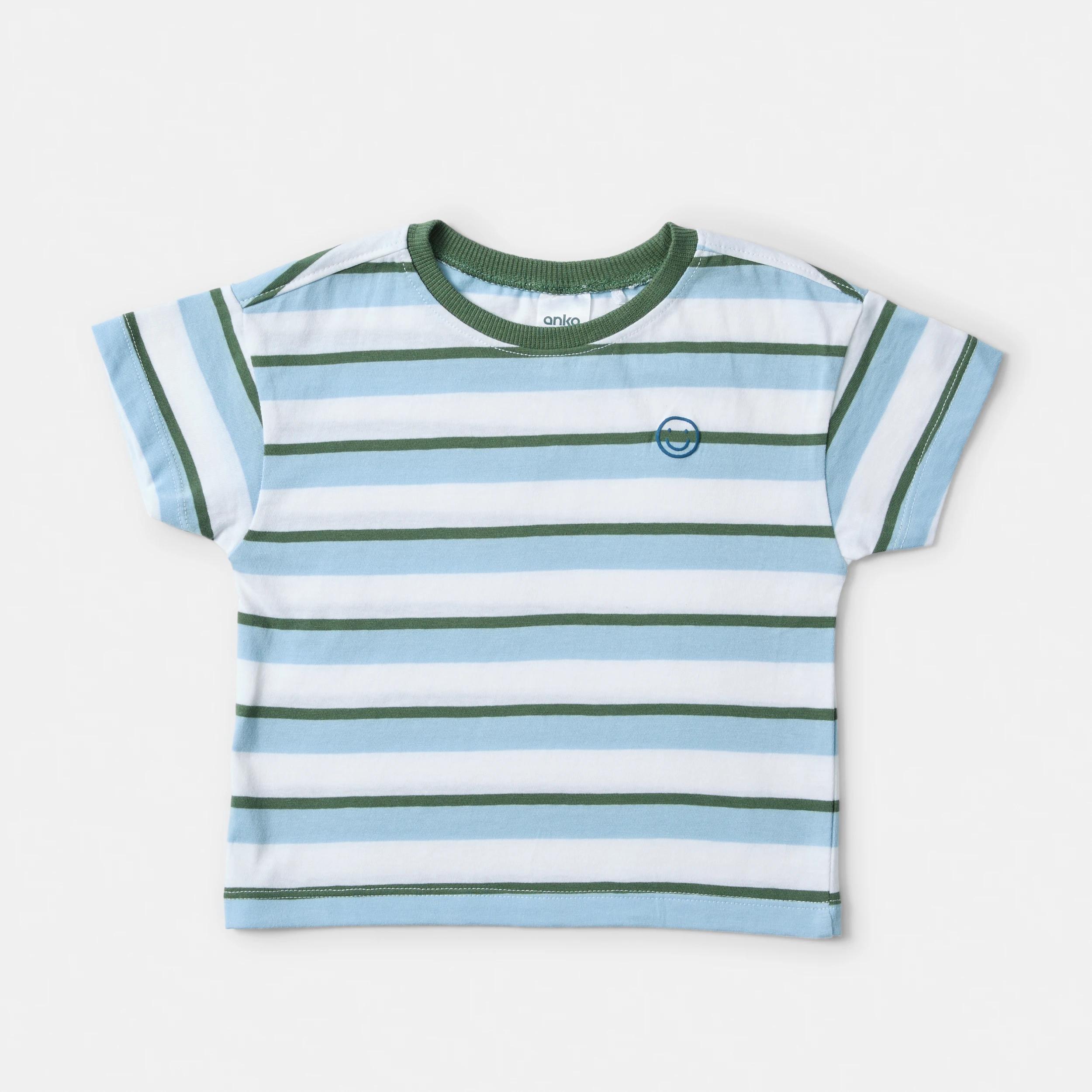 3 3 Pack Short Sleeve T-shirt BLUE STRIPES, 3 of 8