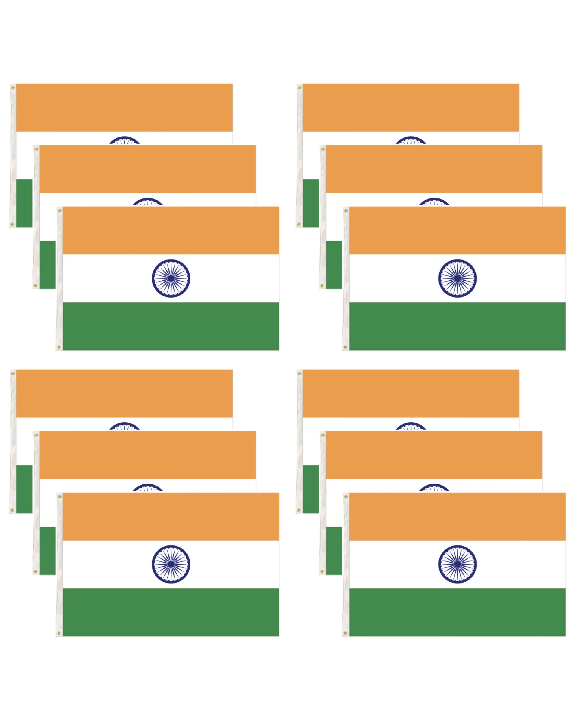 1 BR Costumes India Country Flag Indian National Cricket 12 Pack, 1 of 1